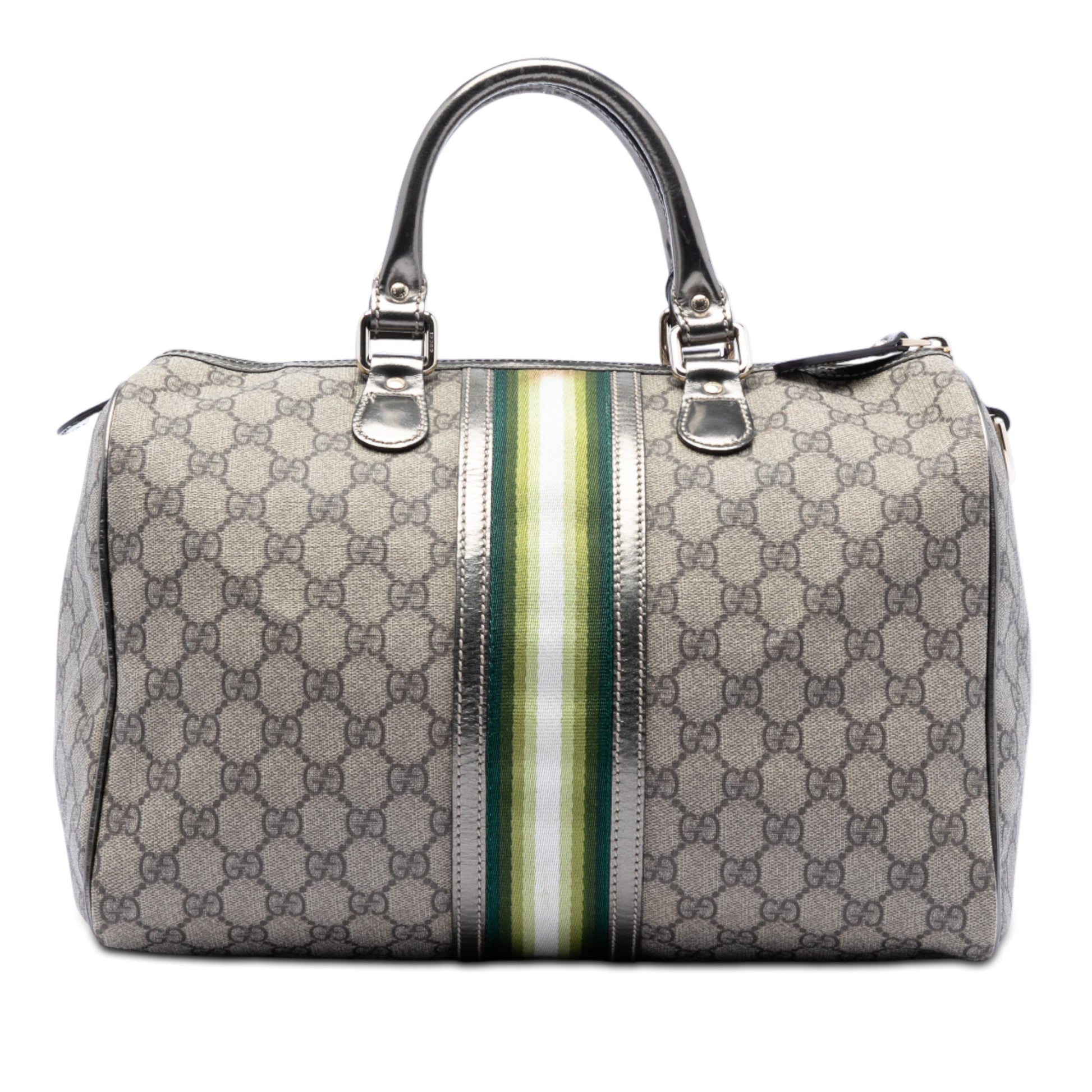 Gucci Medium GG Supreme Joy Web Boston Bag