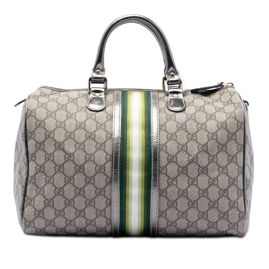 Gucci Medium GG Supreme Joy Web Boston Bag
