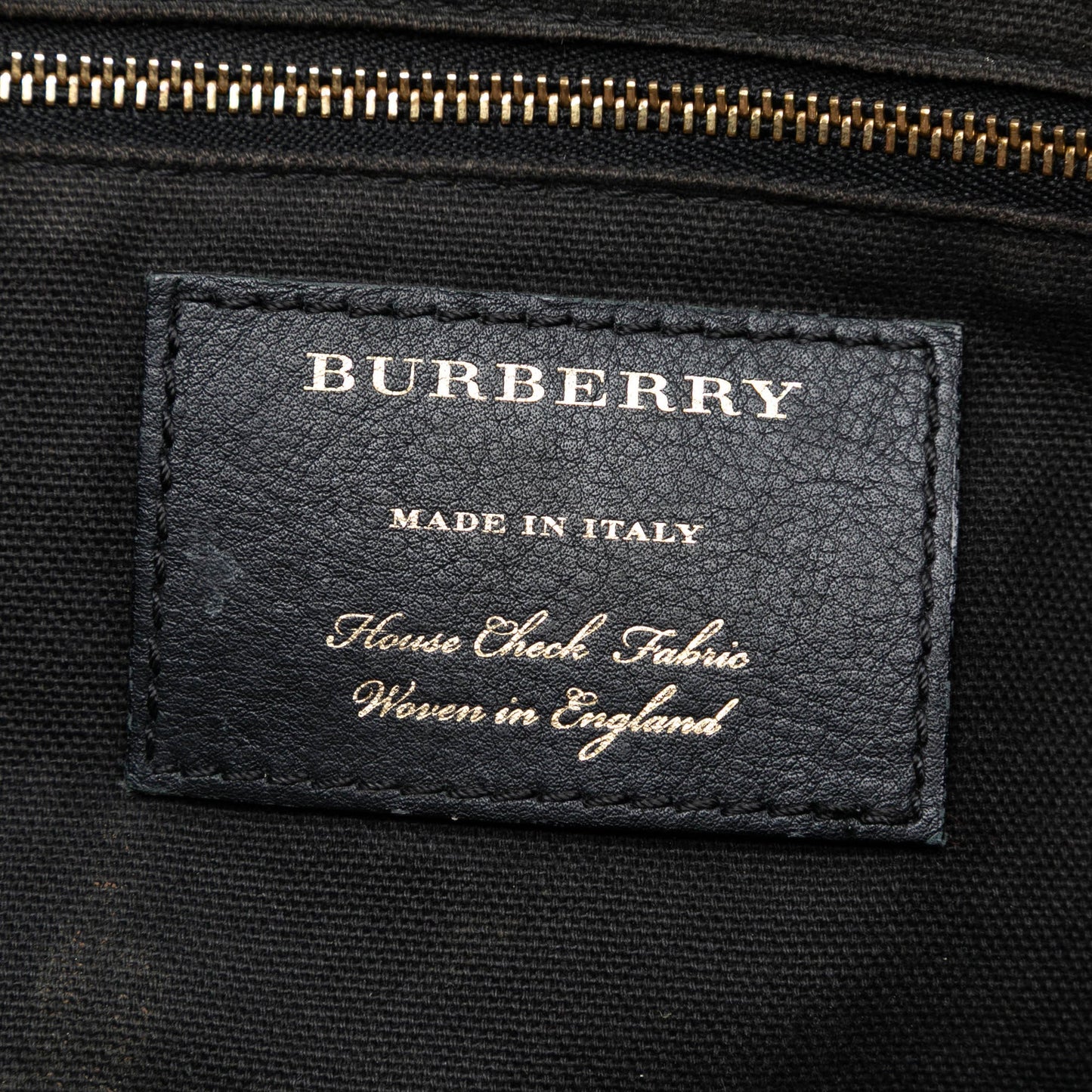 Burberry Small Leather and House Check Canvas Canterbury Tote