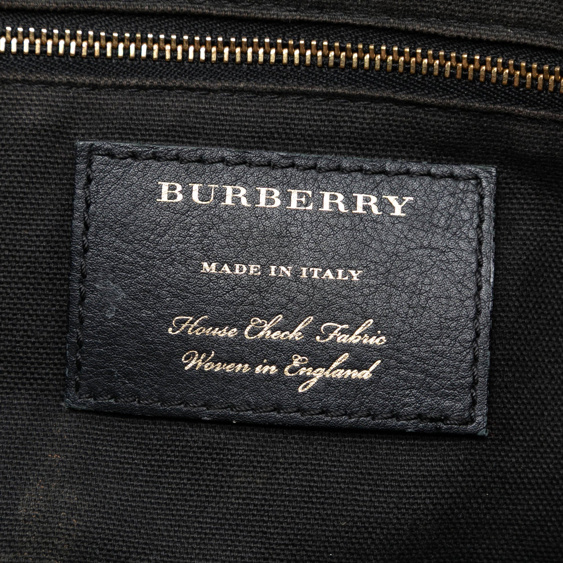 Burberry Small Leather and House Check Canvas Canterbury Tote