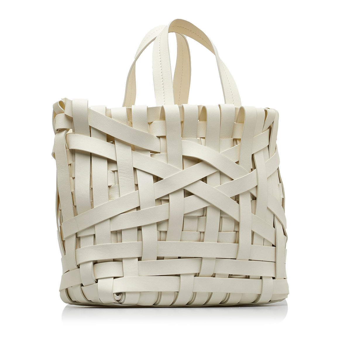 Jil Sander Woven Leather Basket Tote