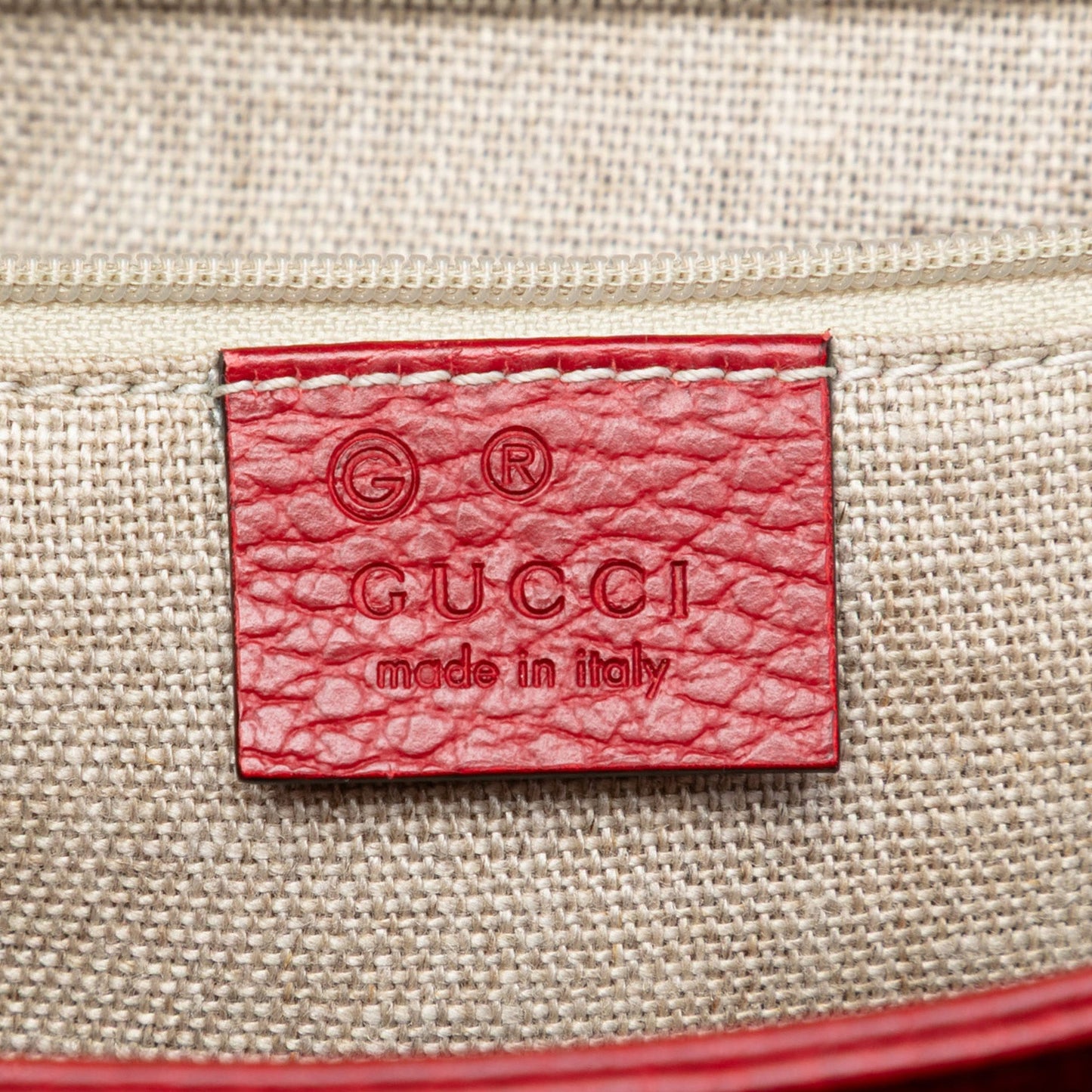 Medium Dollar Calf Interlocking G Satchel