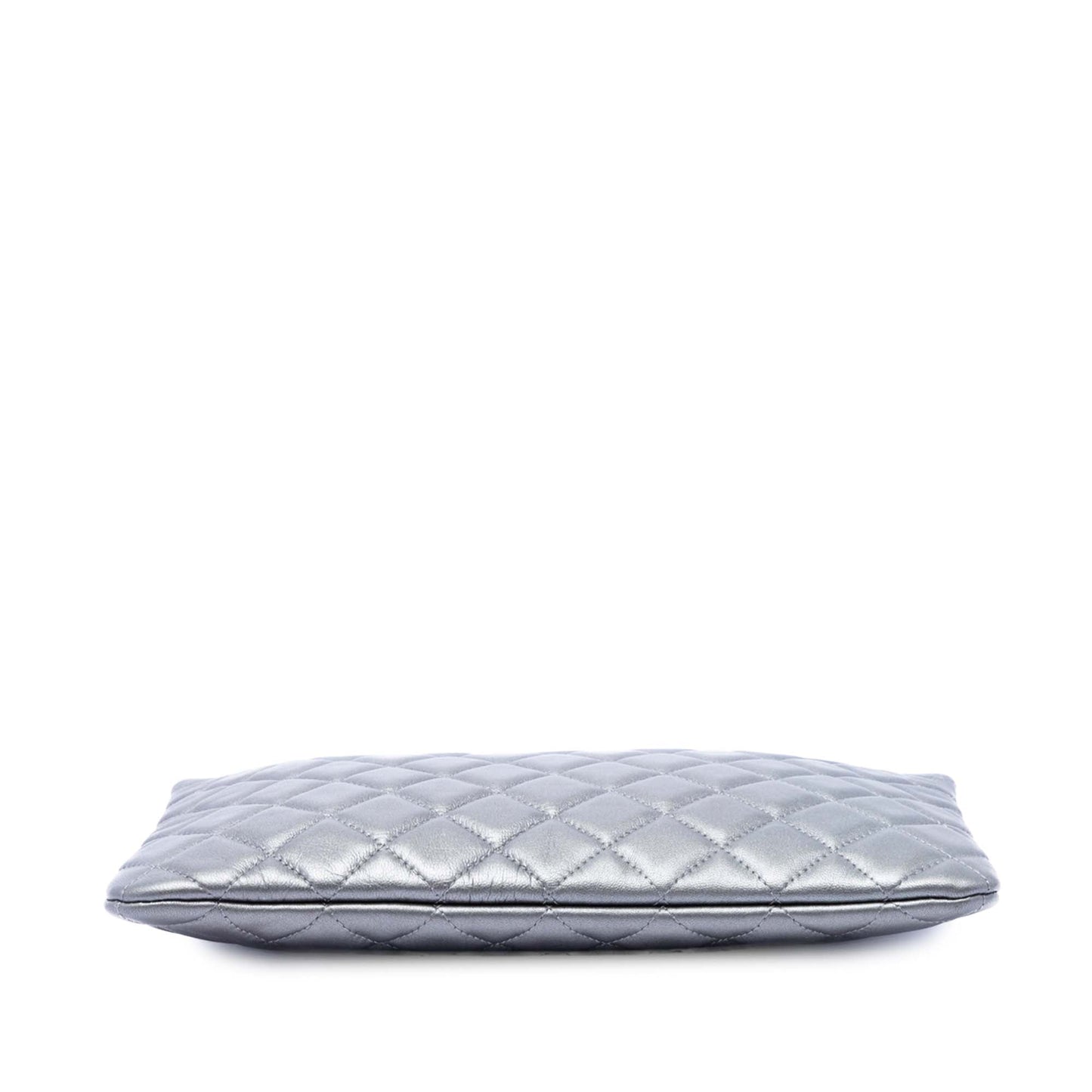 Chanel Medium Quilted Metallic Lambskin O Case Clutch