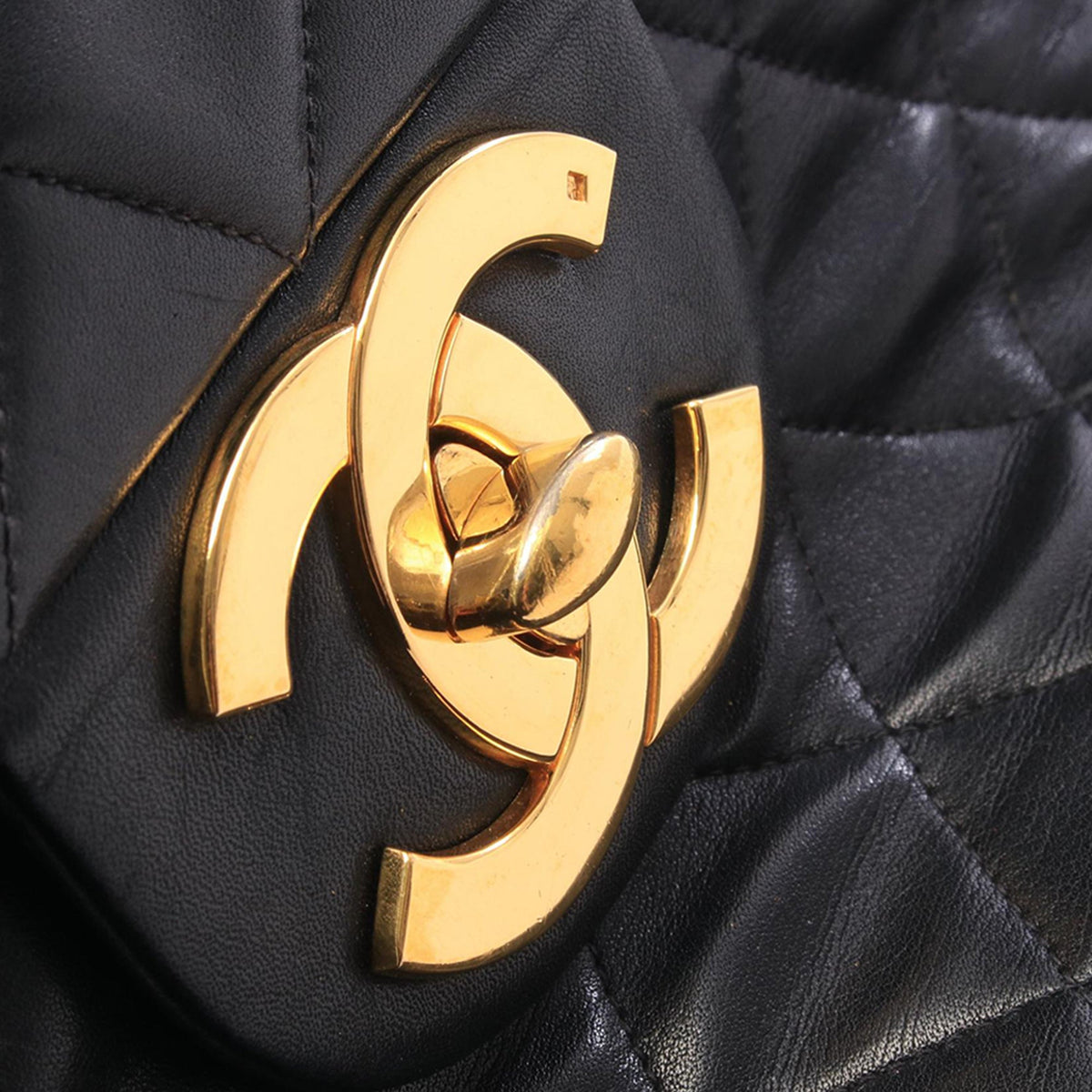 Chanel Maxi XL Classic Lambskin Single Flap — Black