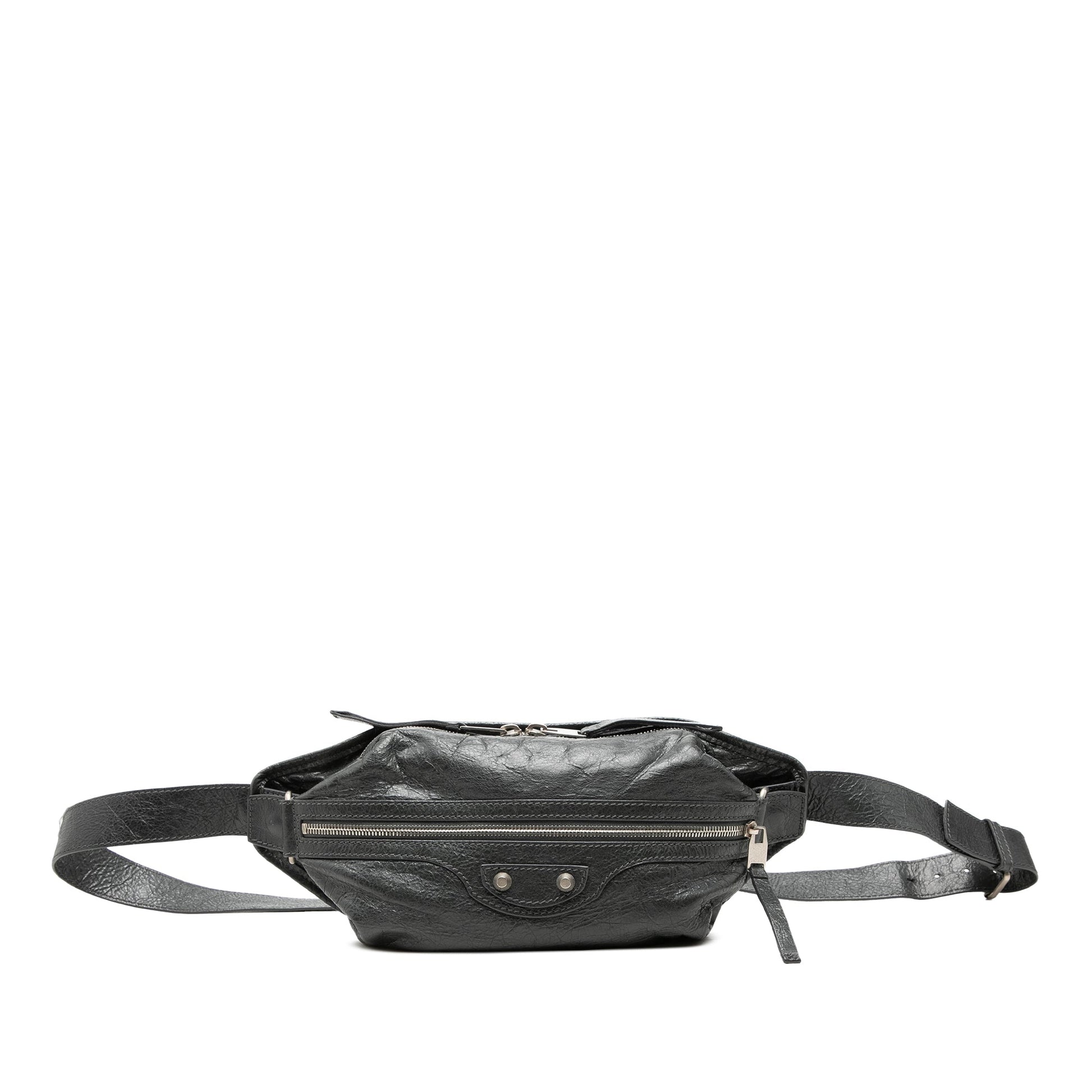 Balenciaga Lambskin Motocross Classic Neo Lift Belt Bag