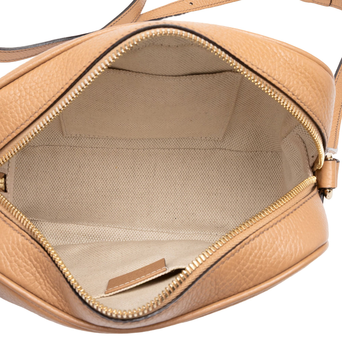 Gucci Leather Soho Disco Crossbody — Beige