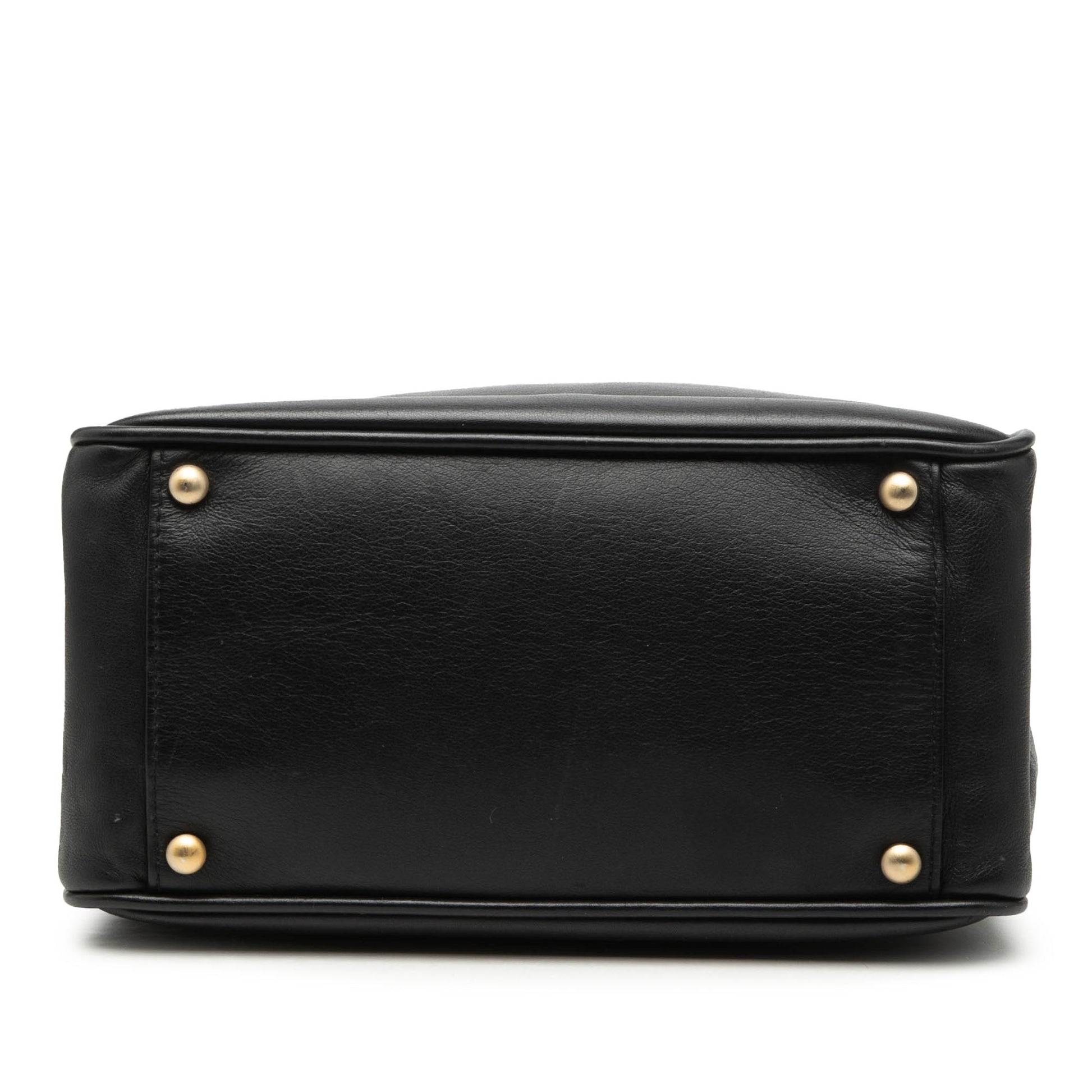 Chanel Lambskin Embossed Camellia Logo Tote