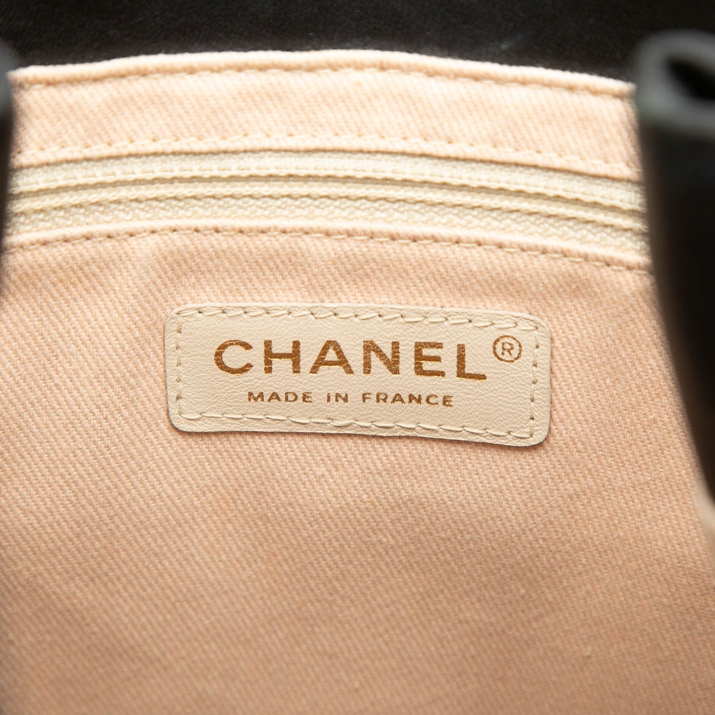 Chanel Lambskin Embossed Camellia Logo Tote