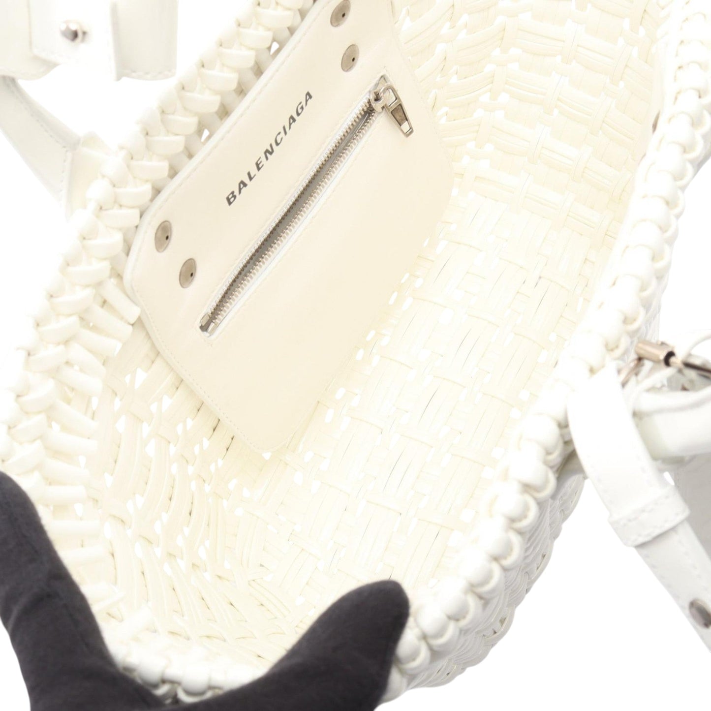 Balenciaga Faux Leather Bistro Panier XS