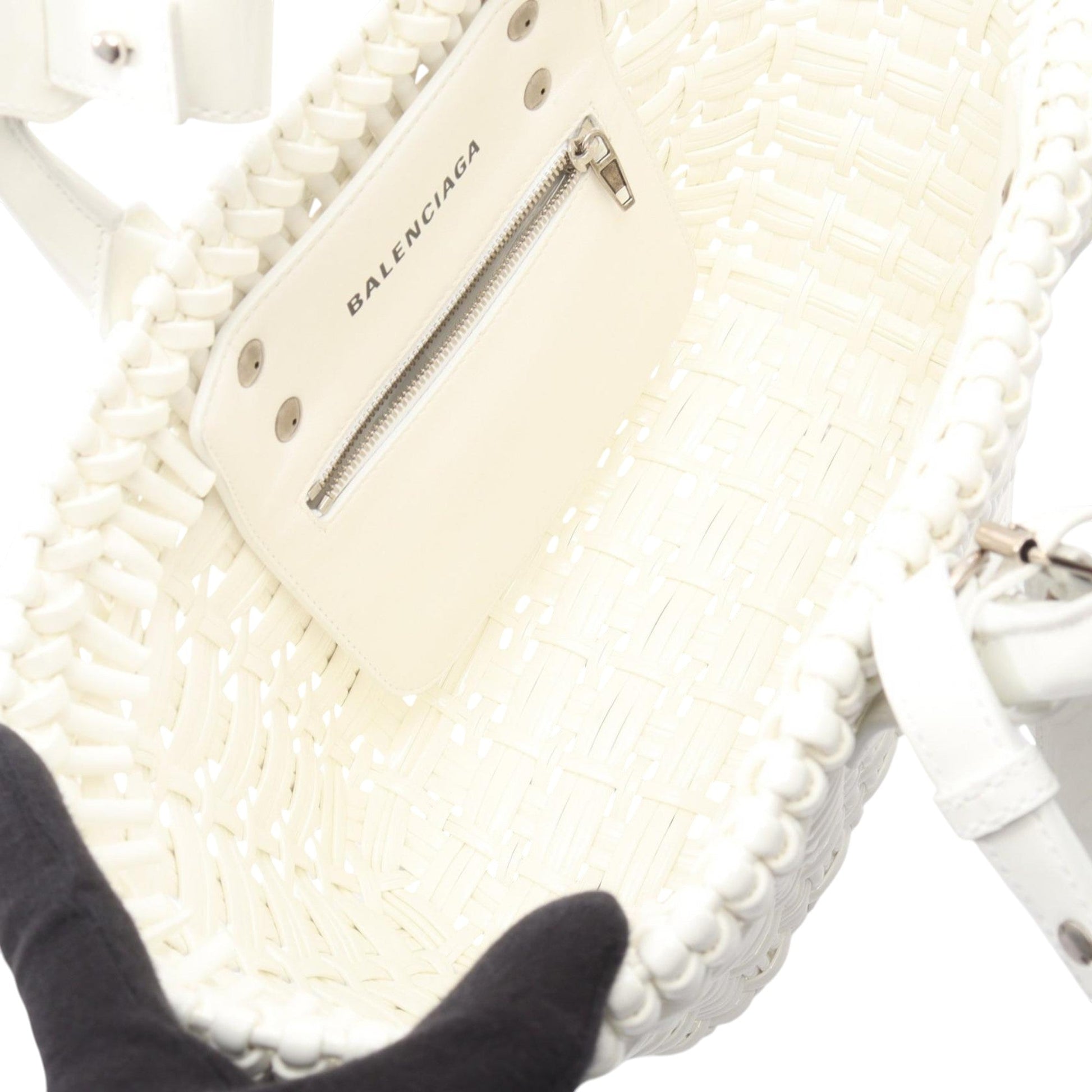 Balenciaga Faux Leather Bistro Panier XS