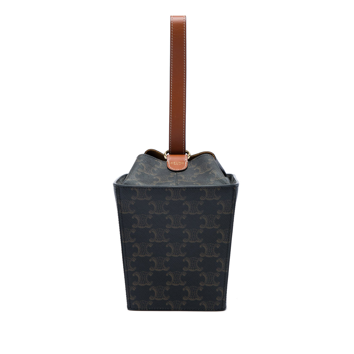 Celine Triomphe Coated Canvas Strap Box Bag