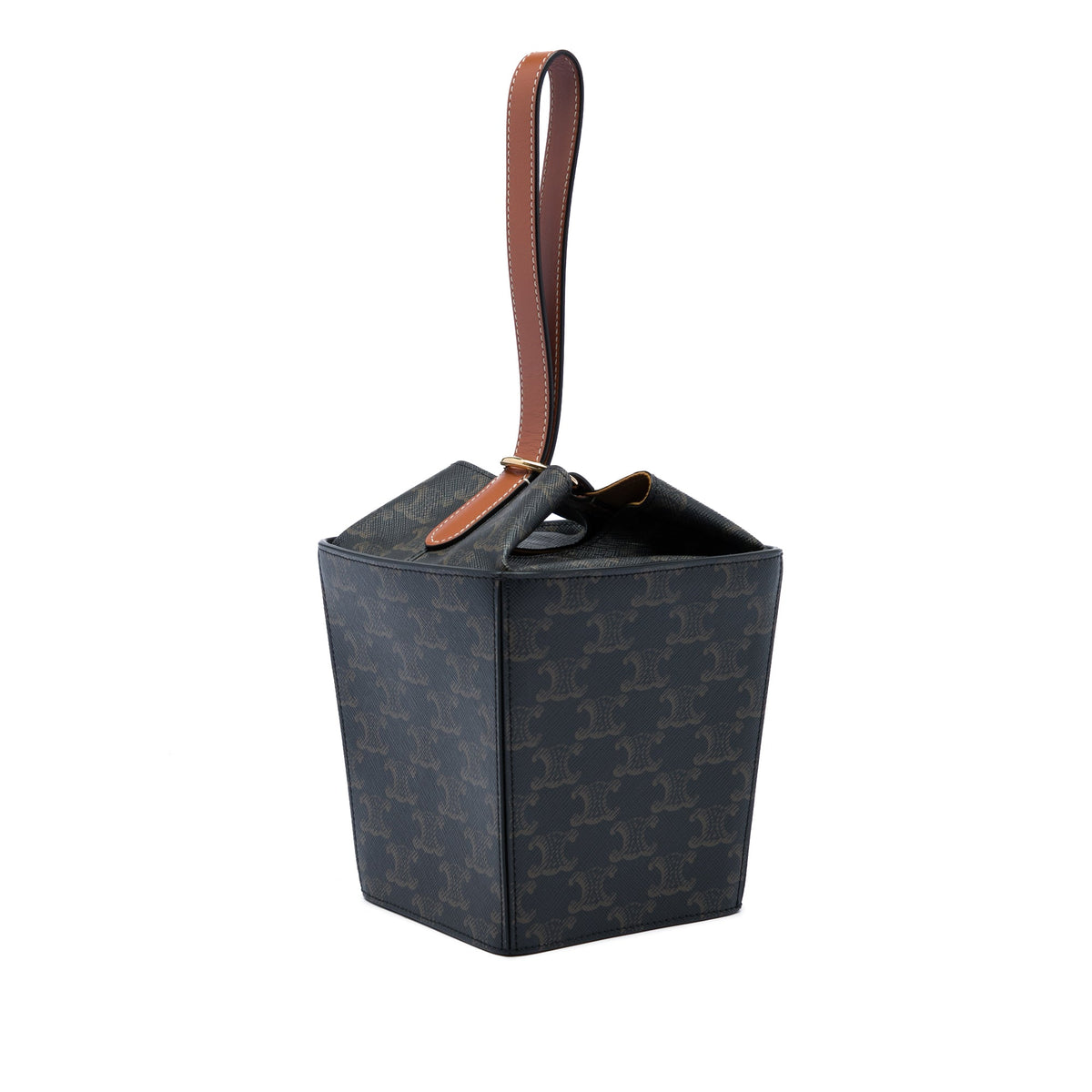 Celine Triomphe Coated Canvas Strap Box Bag