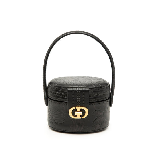 Dior Floral Embossed Calfskin CD Logo Vanity Bag