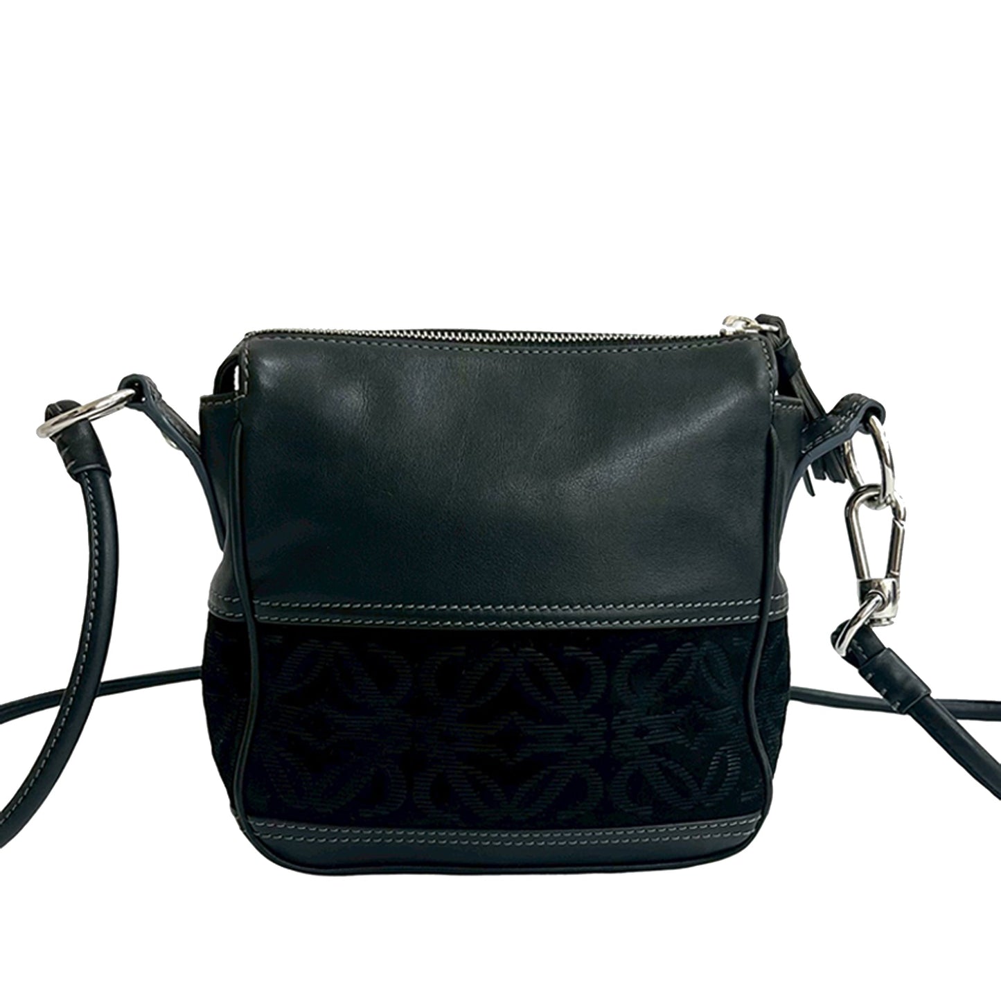 LOEWE Anagram Leather and Suede Crossbody