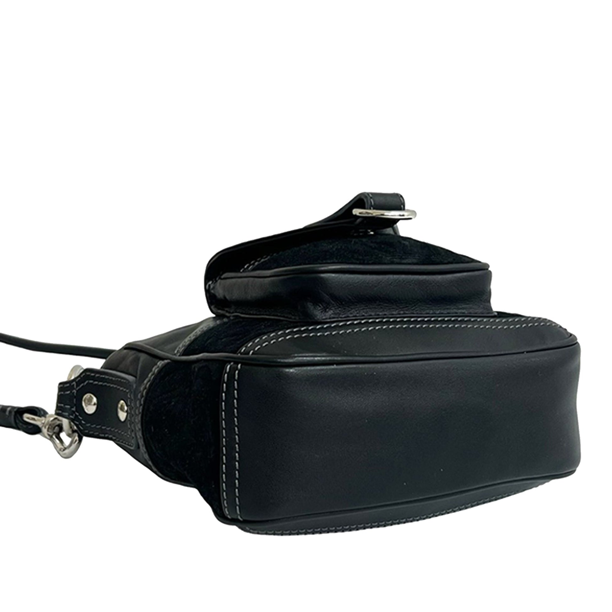 LOEWE Anagram Leather and Suede Crossbody
