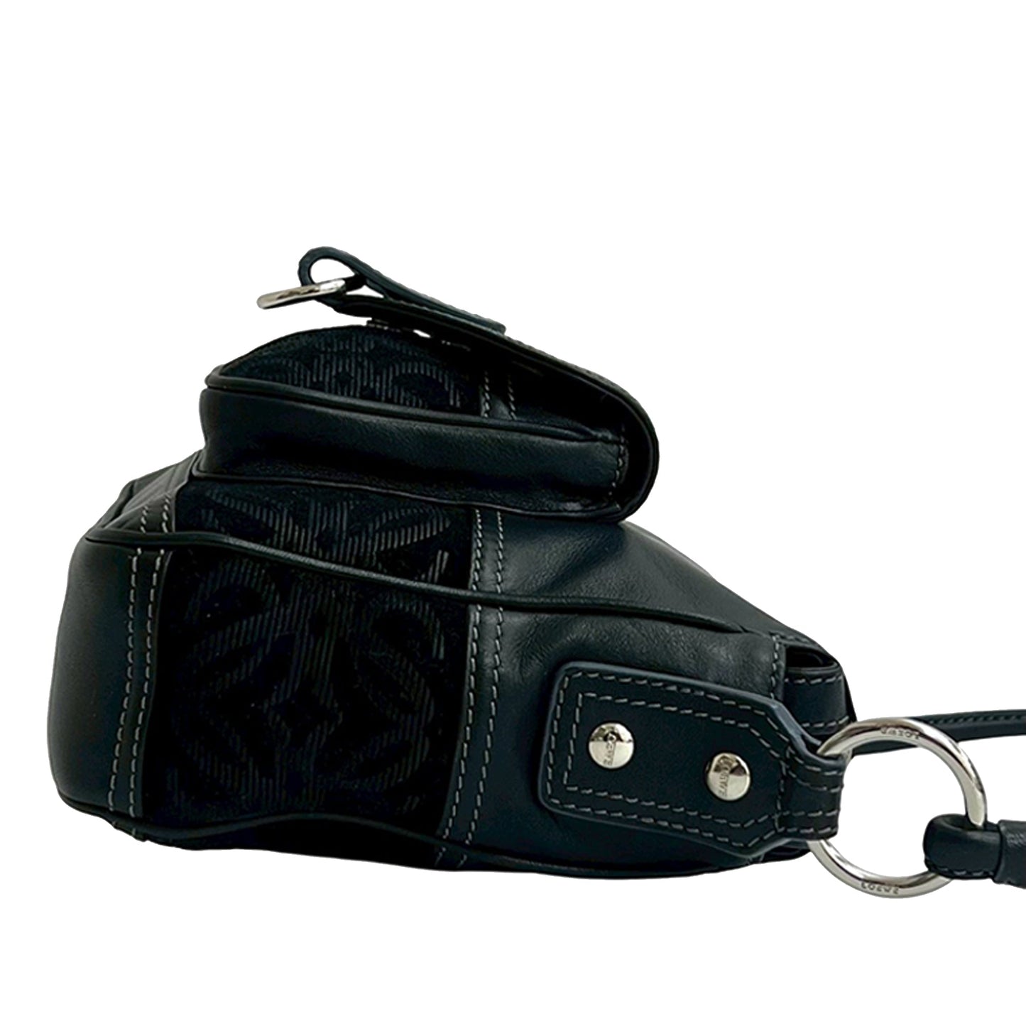 LOEWE Anagram Leather and Suede Crossbody