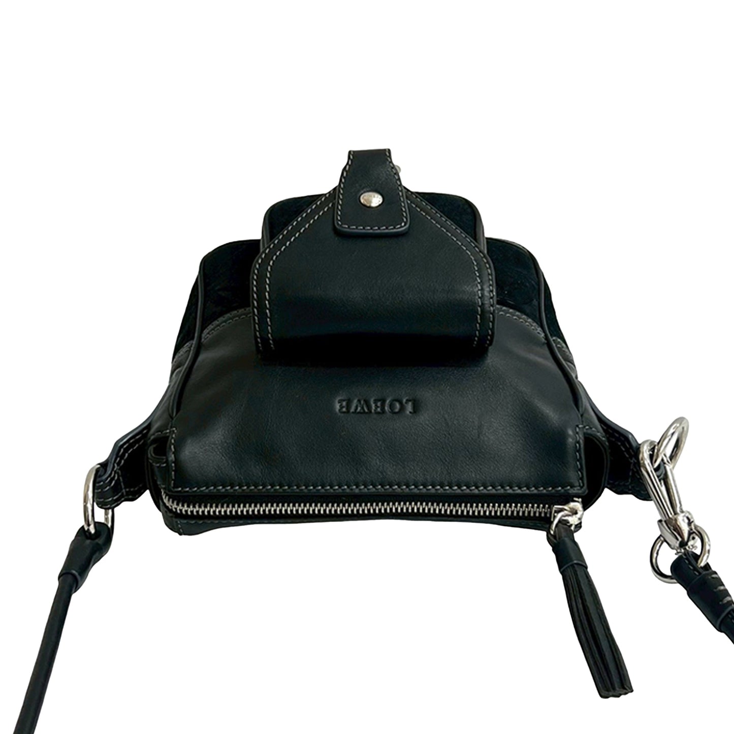 LOEWE Anagram Leather and Suede Crossbody
