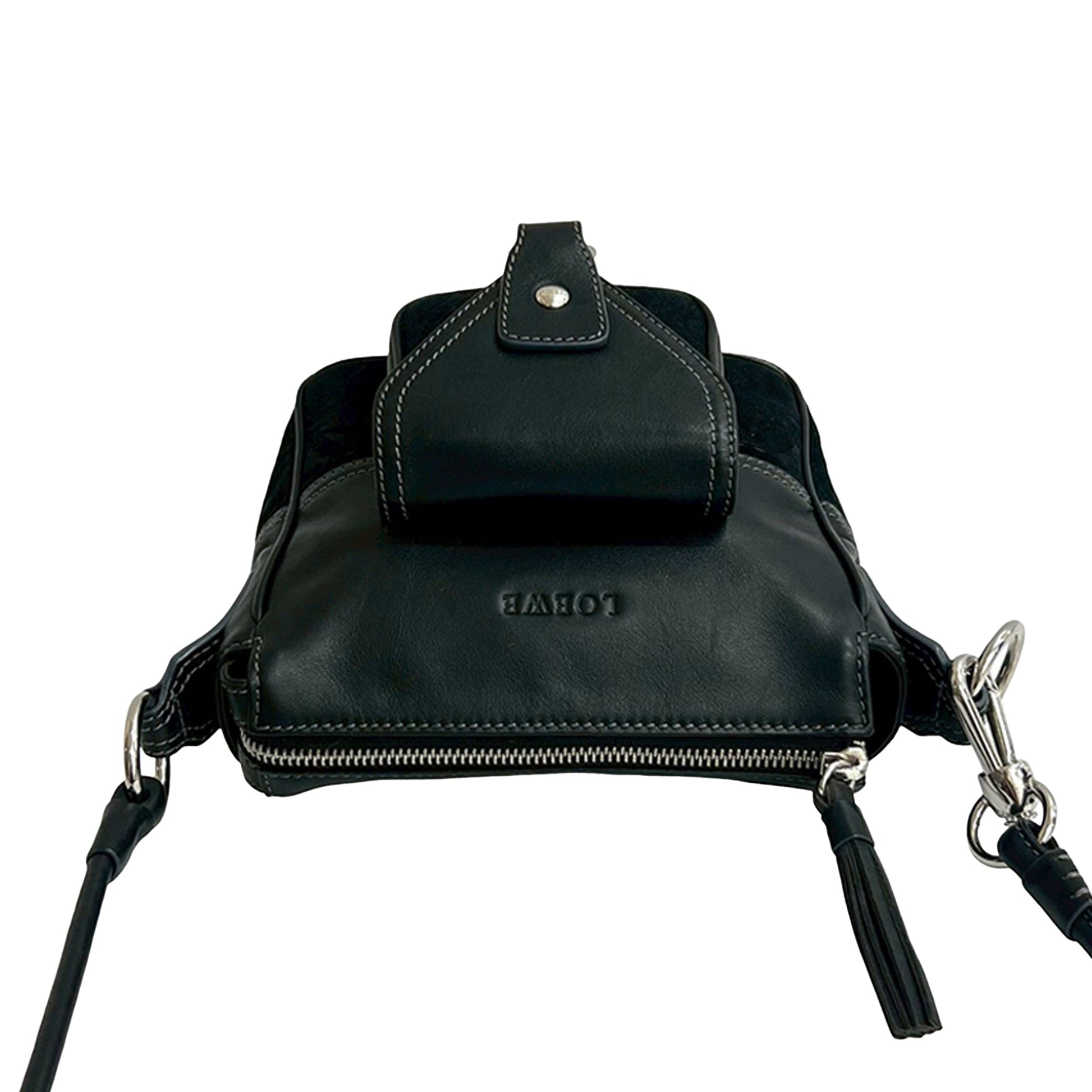 LOEWE Anagram Leather and Suede Crossbody