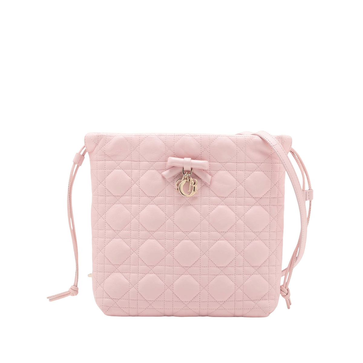 Dior Mini Lambskin Cannage Adiorabre Bucket Bag — Pink