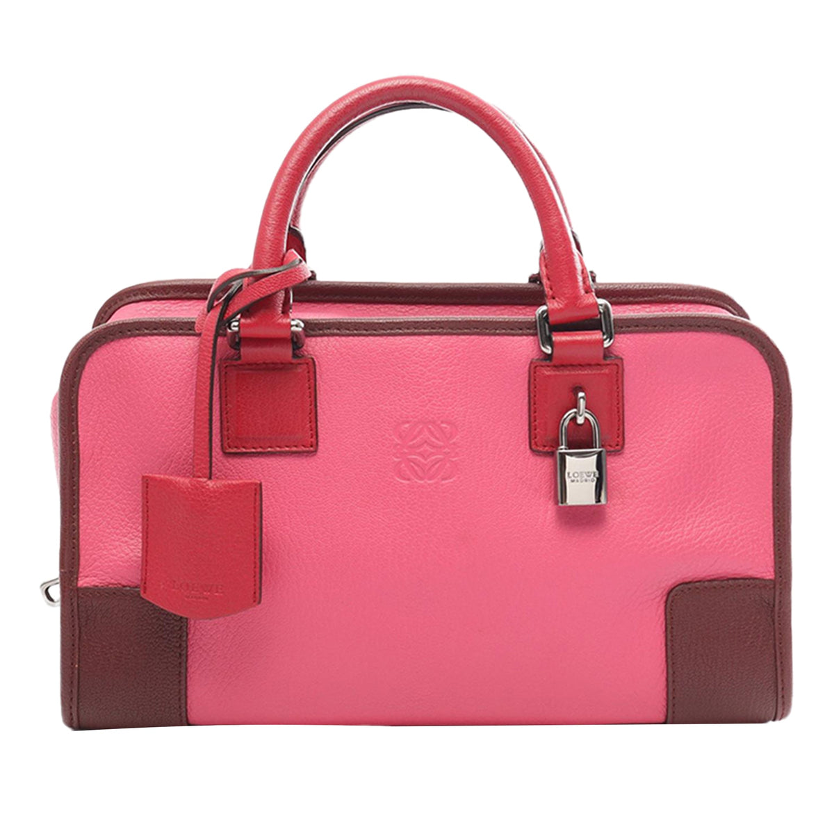 LOEWE Tricolor Goatskin Amazona 28 — Pink