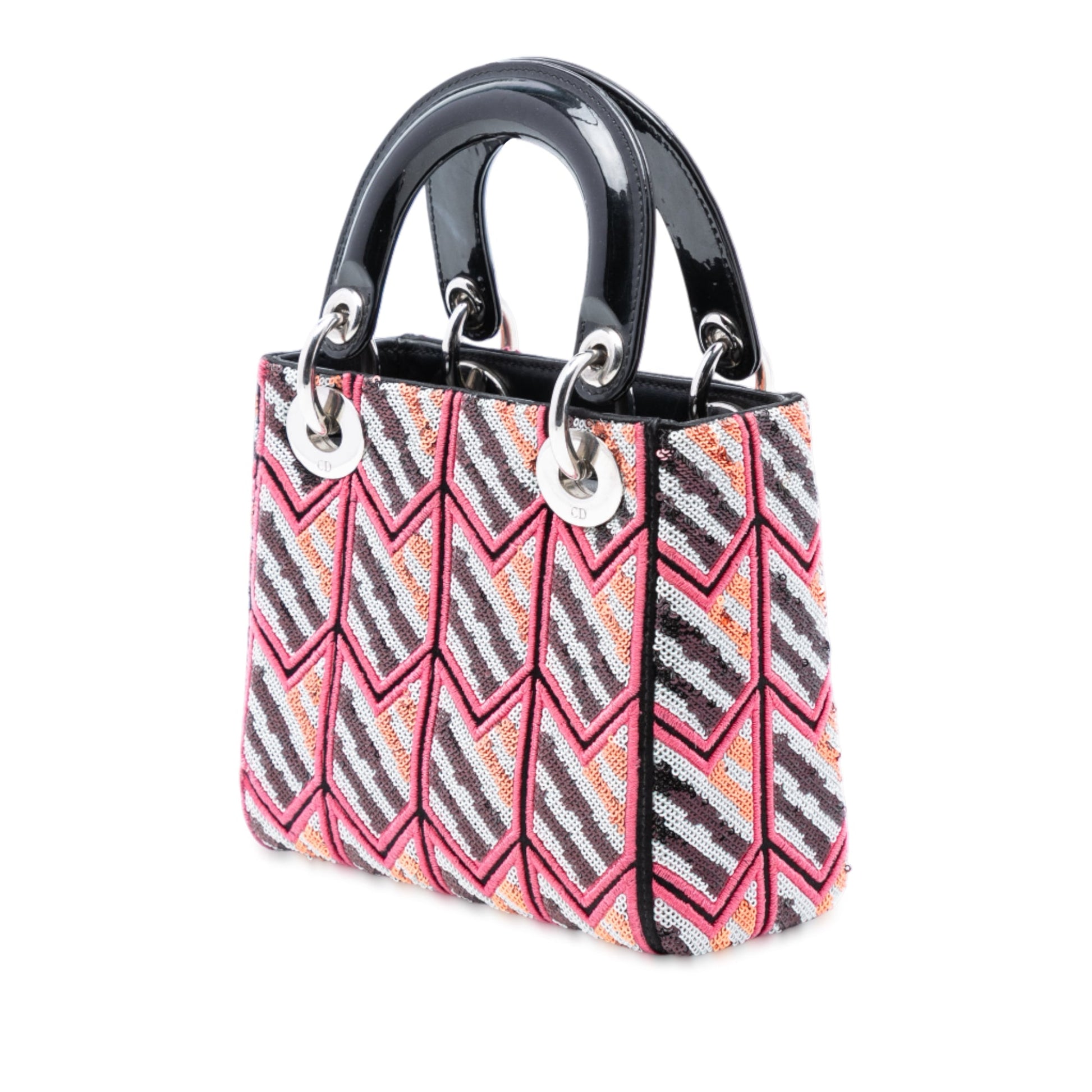 Dior Mini Patent Sequined Lady Dior