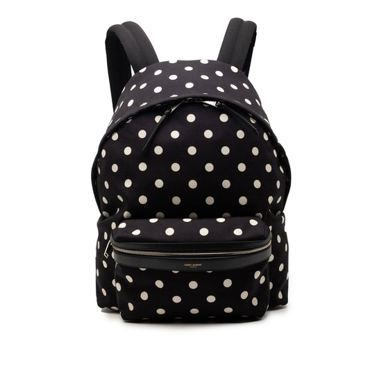 Canvas Polka Dot City Backpack