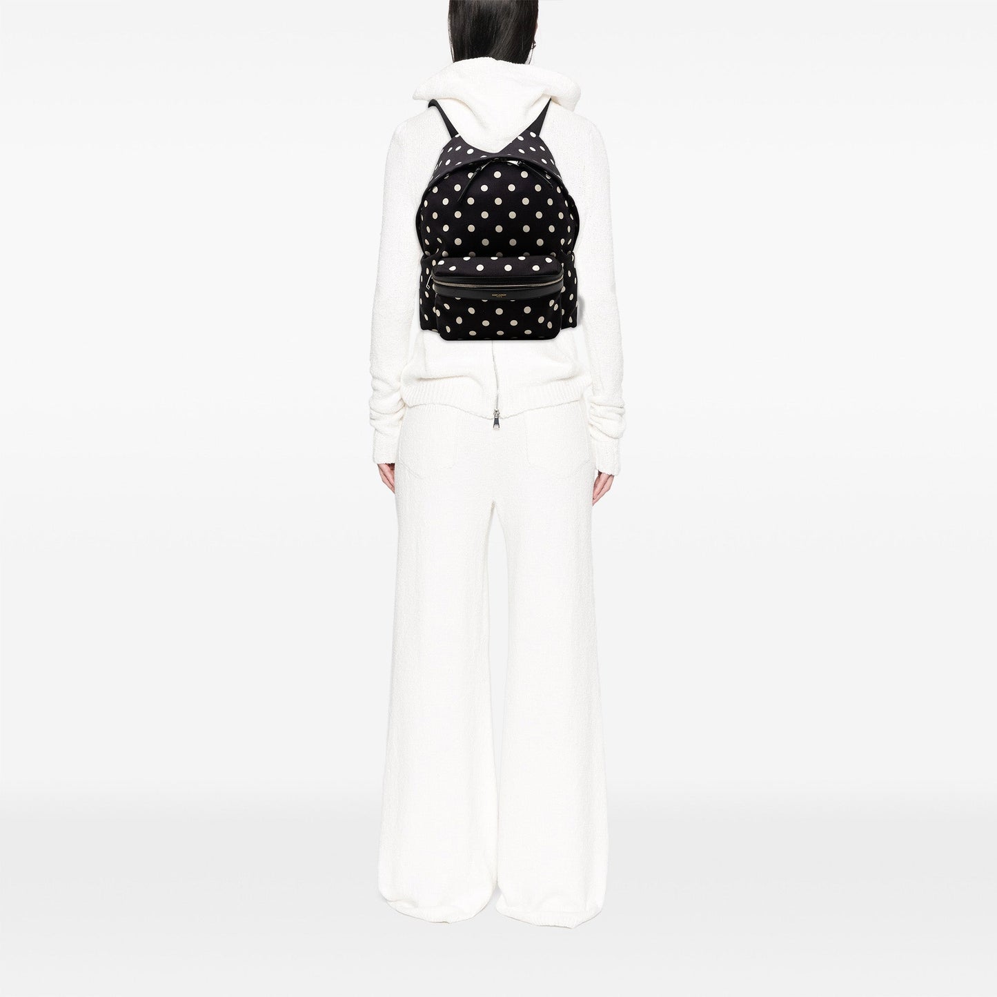 Canvas Polka Dot City Backpack
