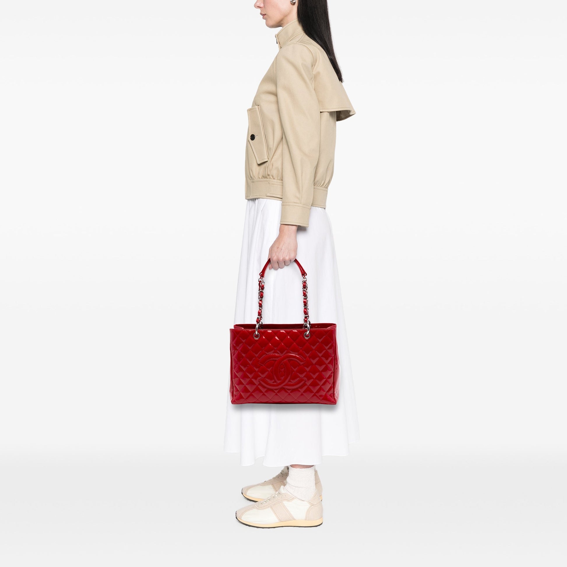 Chanel Patent Grand Shopping Tote