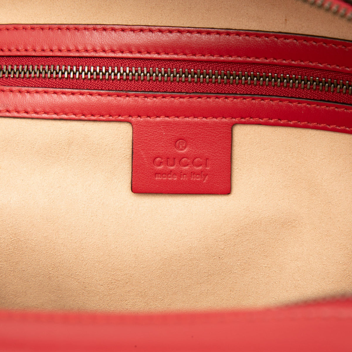 Gucci Small GG Marmont Matelasse Leather Top Handle Satchel