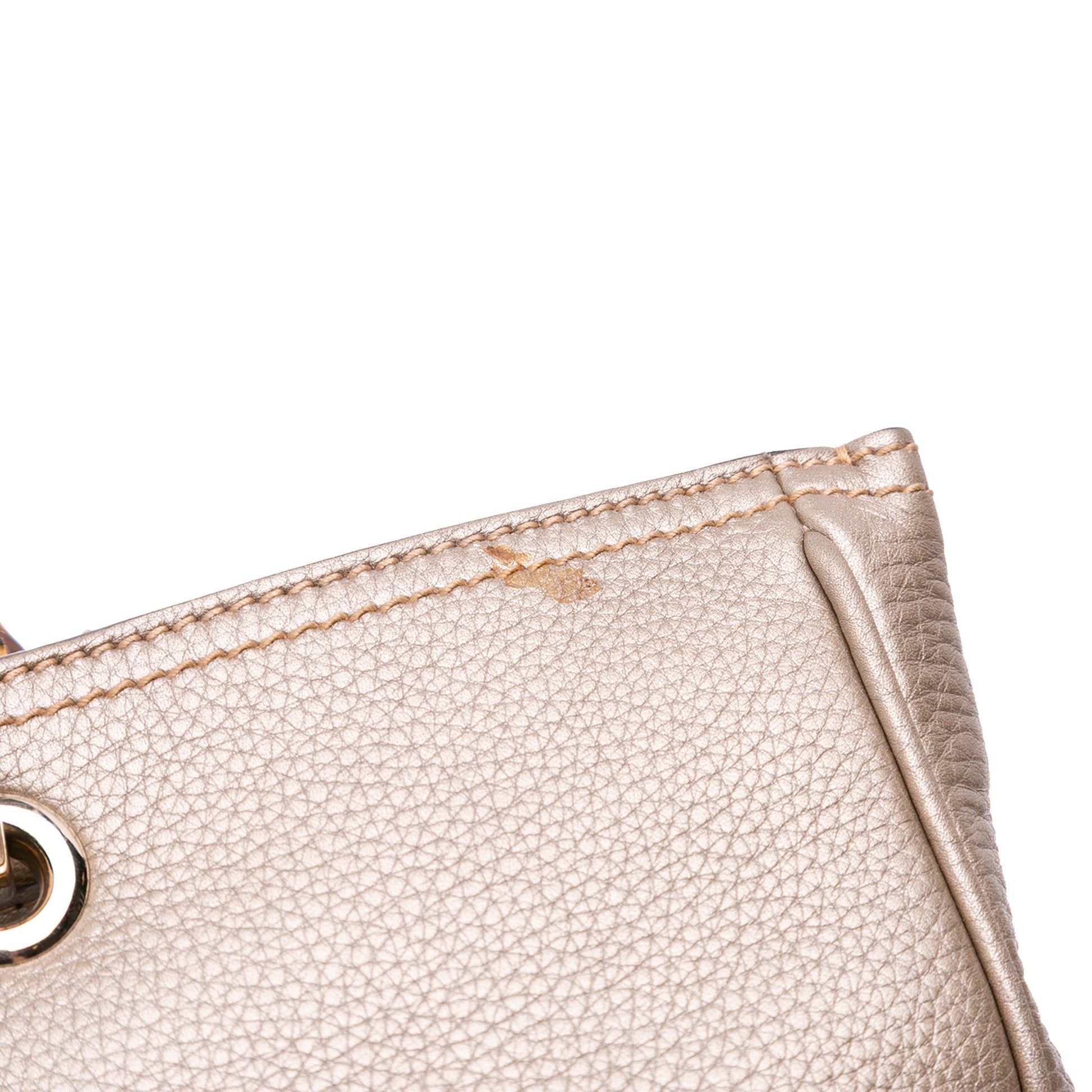 Gucci Medium Calfskin Bamboo Shopper Satchel