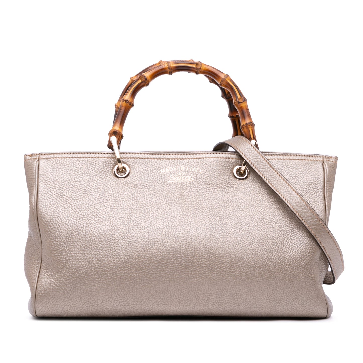 Gucci Medium Calfskin Bamboo Shopper Satchel