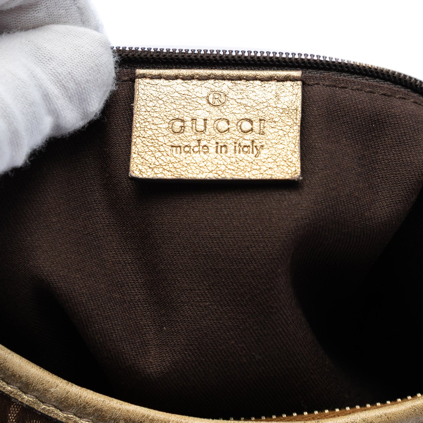 Gucci GG Satin Abbey D Ring Shoulder Bag