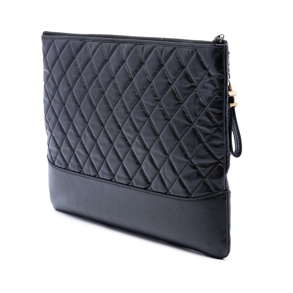 Chanel Large Aged Calfskin Gabrielle O Case Clutch