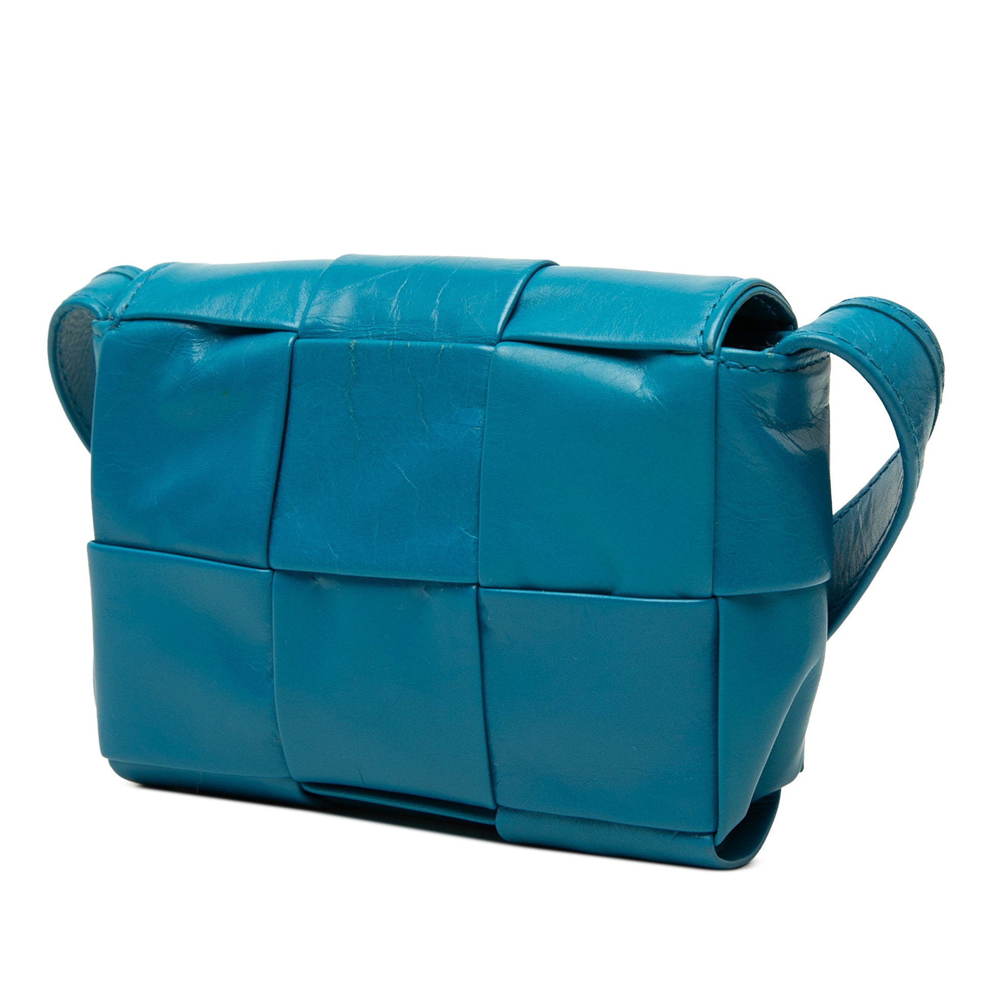 Bottega Veneta Candy Paper Calfskin Intrecciato Cassette Crossbody