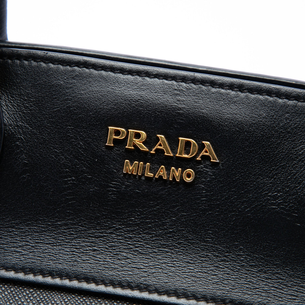 Prada Saffiano and City Calf Esplanade Satchel — Black