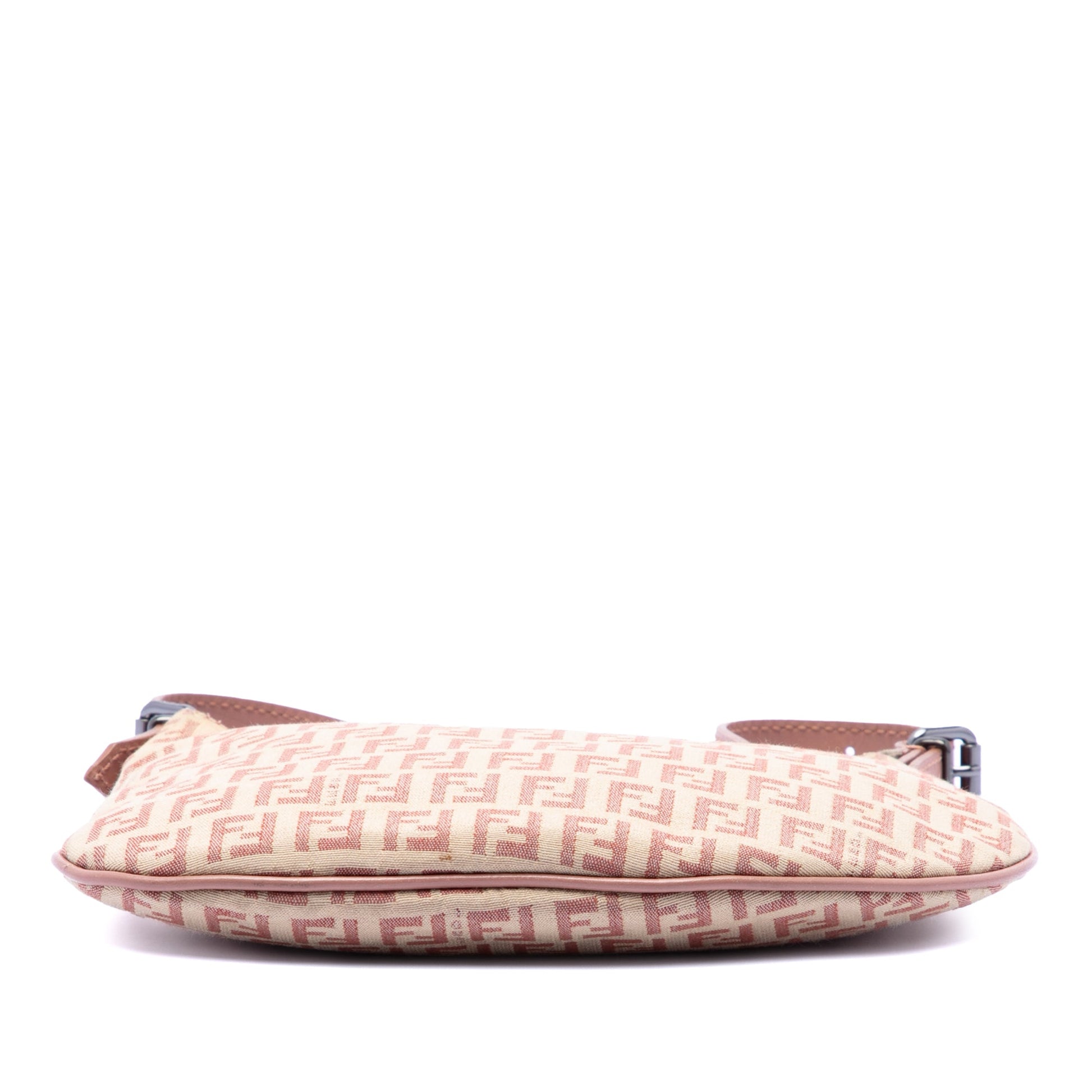 Fendi Zucchino Canvas Oyster Shoulder Bag