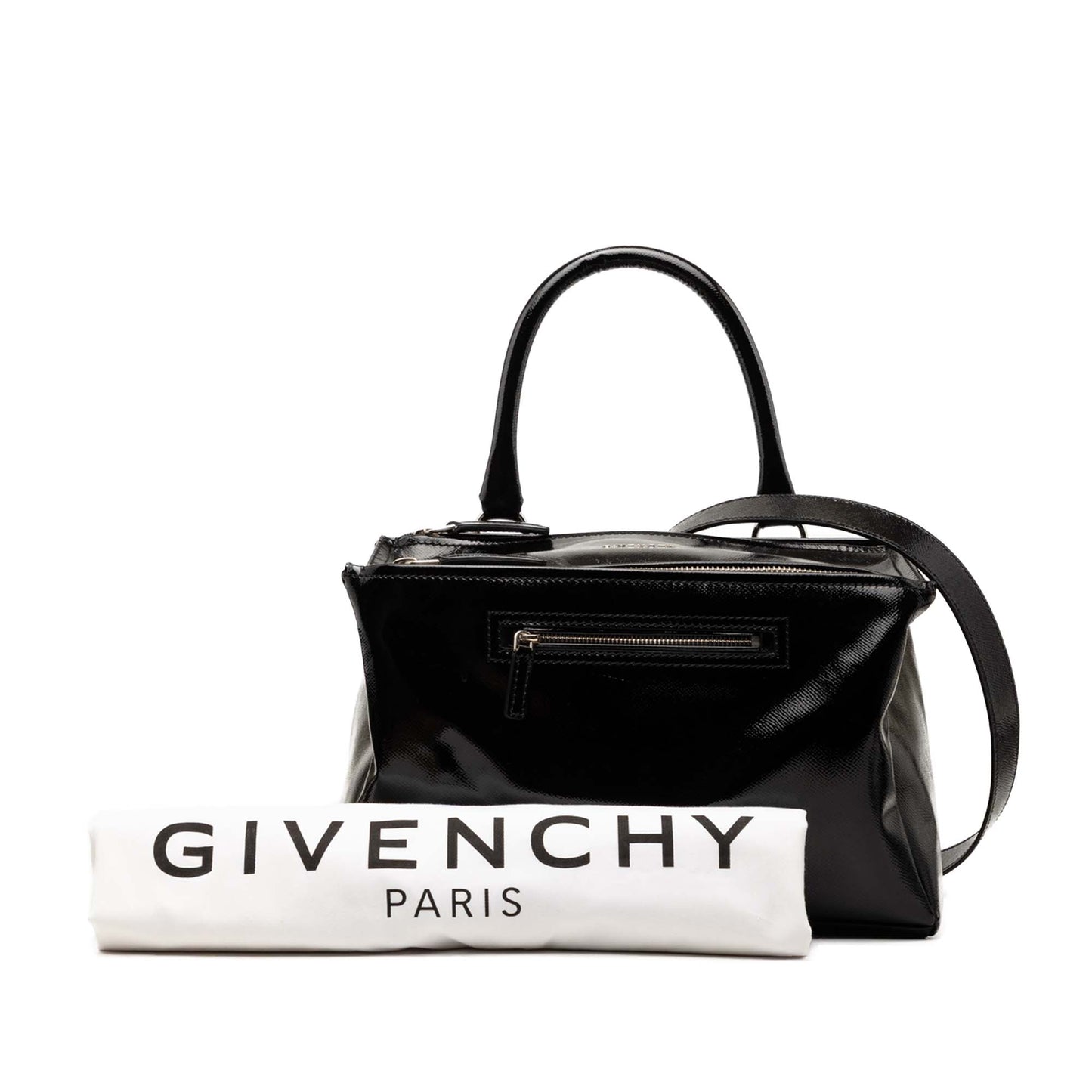 Givenchy Medium Textured Patent Pandora Satchel
