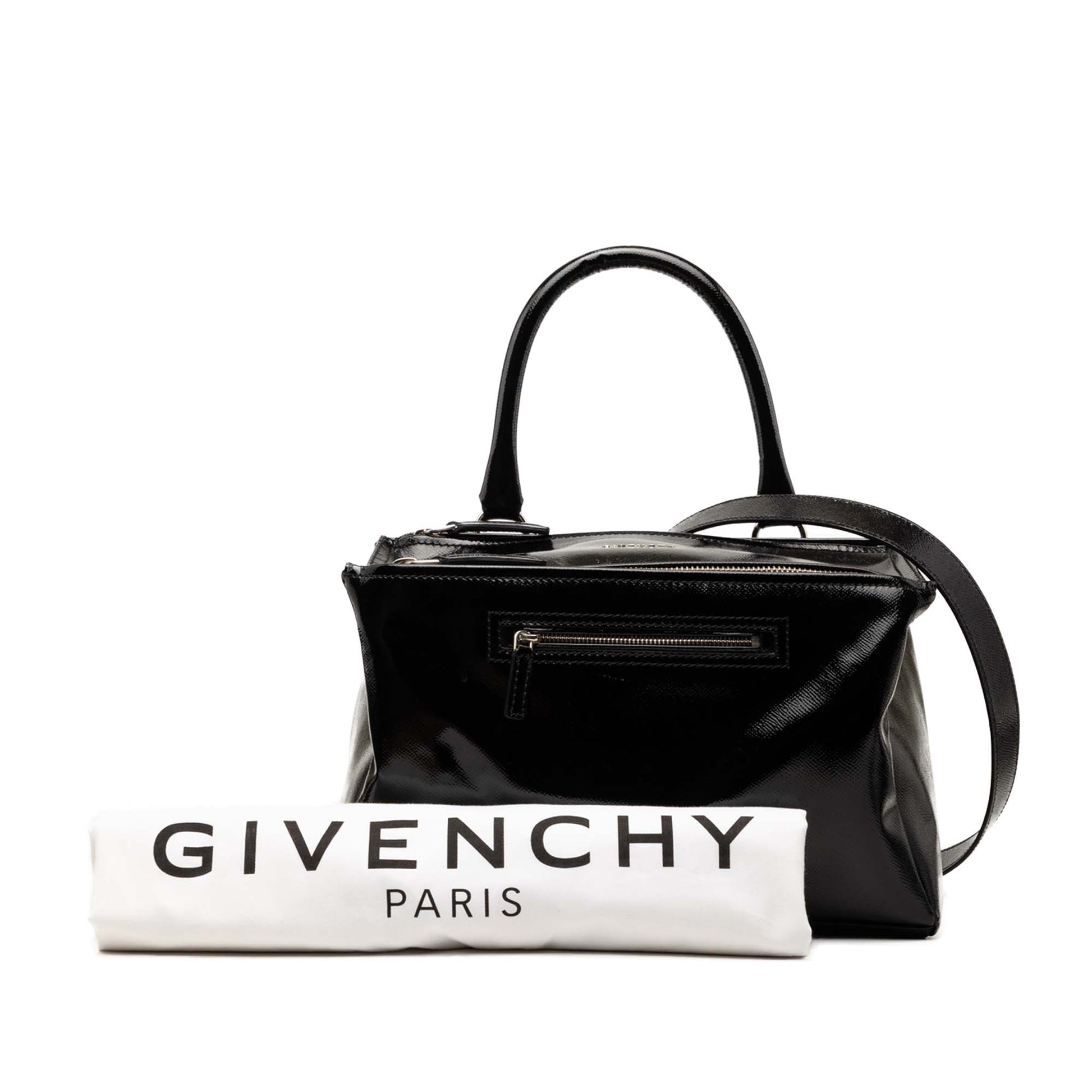 Givenchy Medium Textured Patent Pandora Satchel