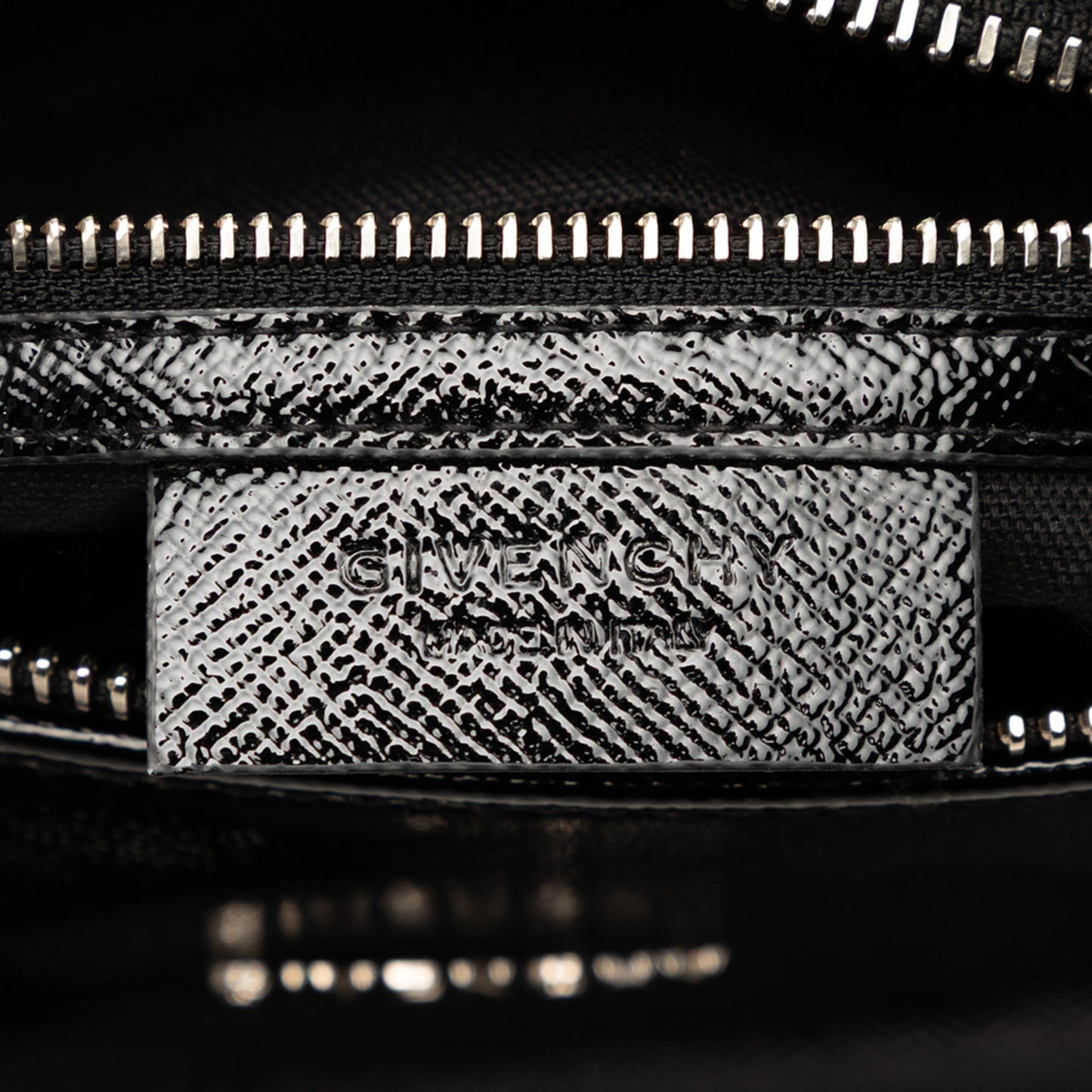 Givenchy Medium Textured Patent Pandora Satchel