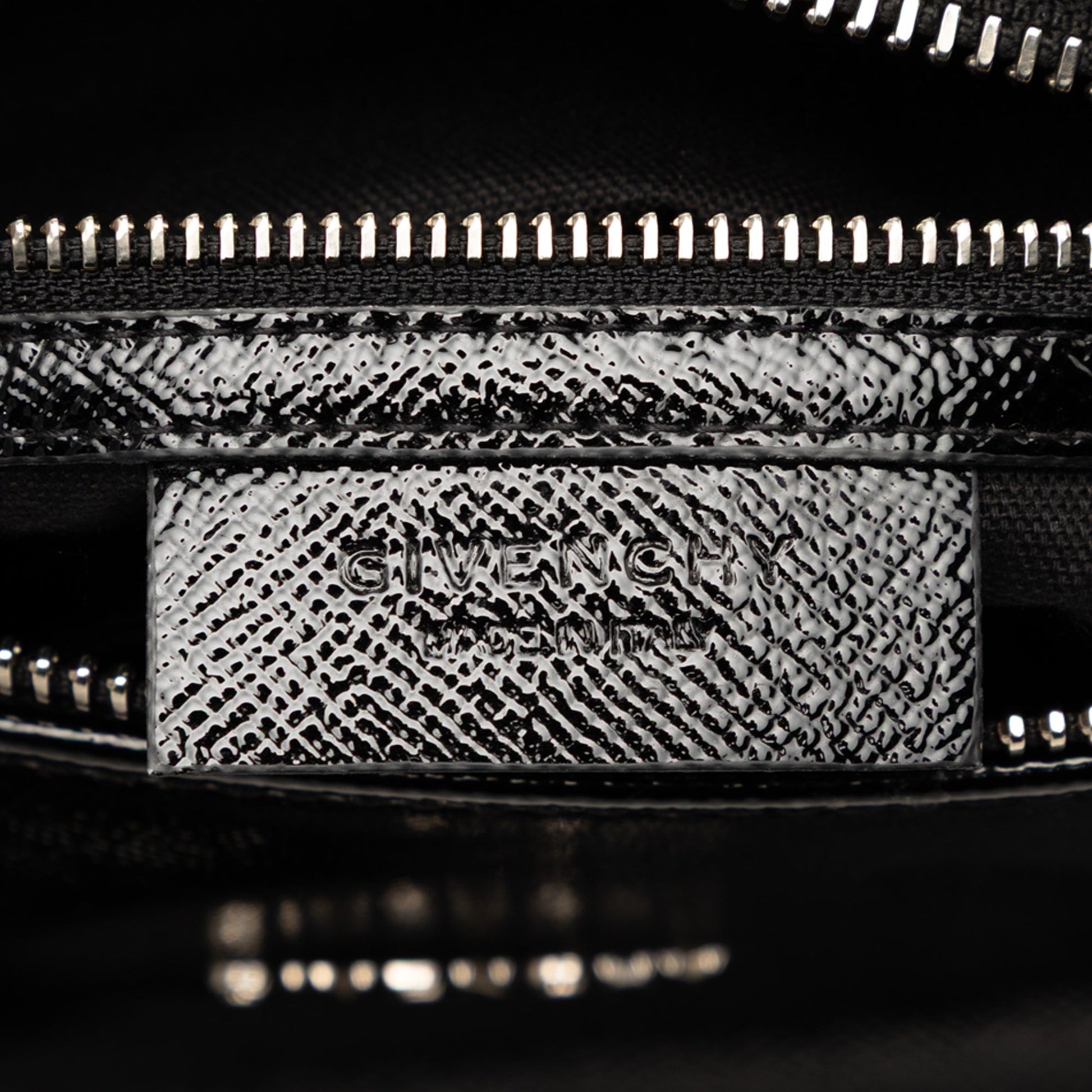 Givenchy Medium Textured Patent Pandora Satchel
