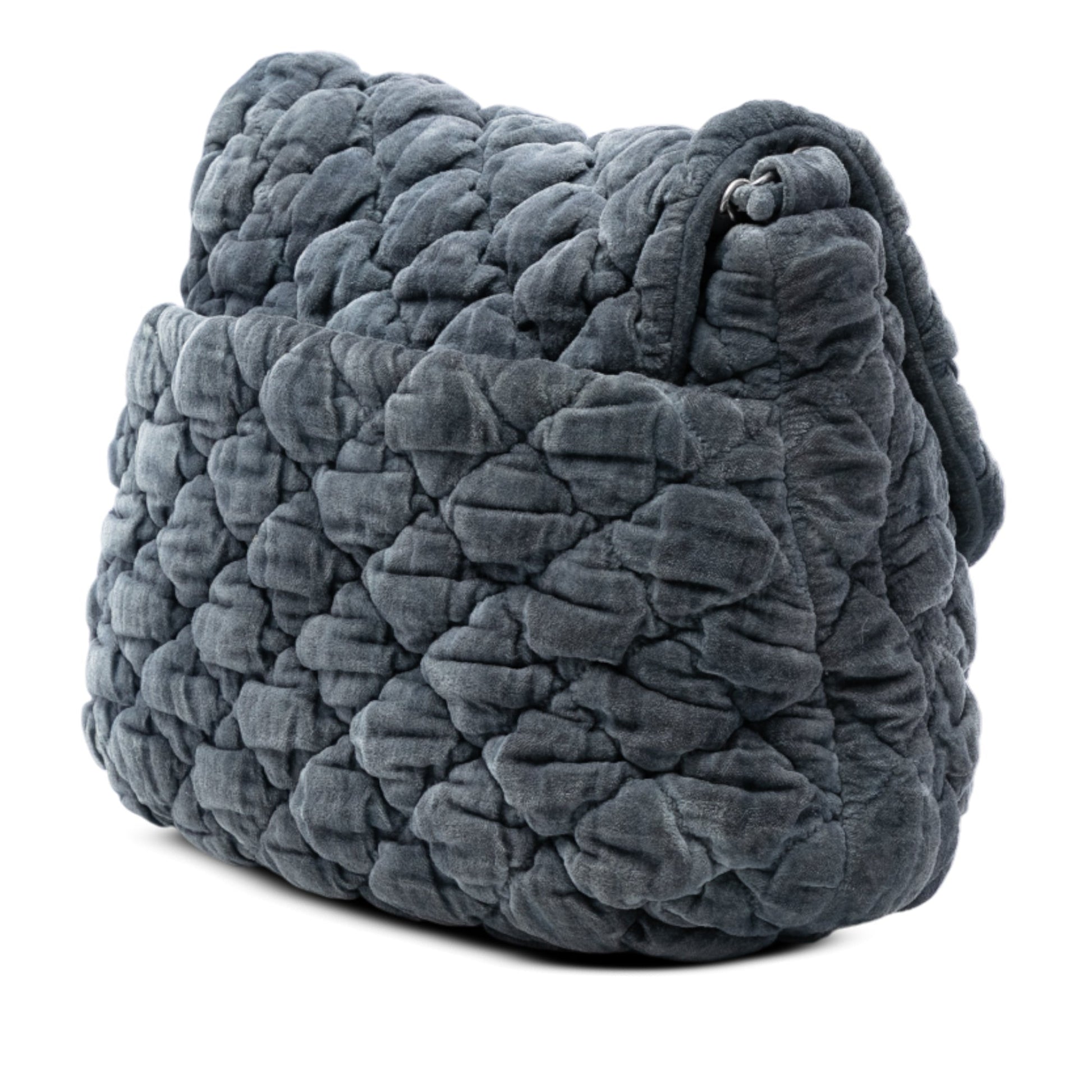 Chanel Paris Moscou Bubble Quilted Velvet Flap