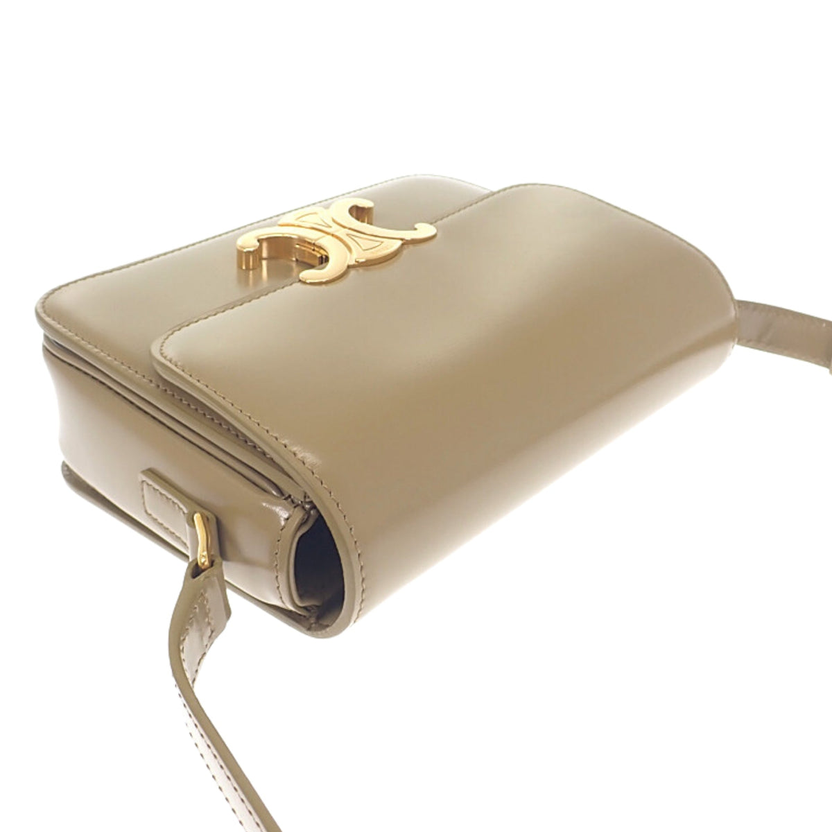 Celine Teen Shiny Calfskin Triomphe Crossbody
