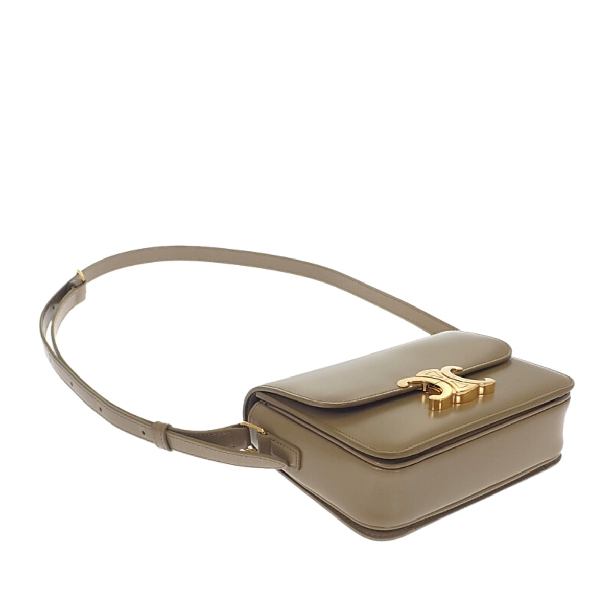 Celine Teen Shiny Calfskin Triomphe Crossbody