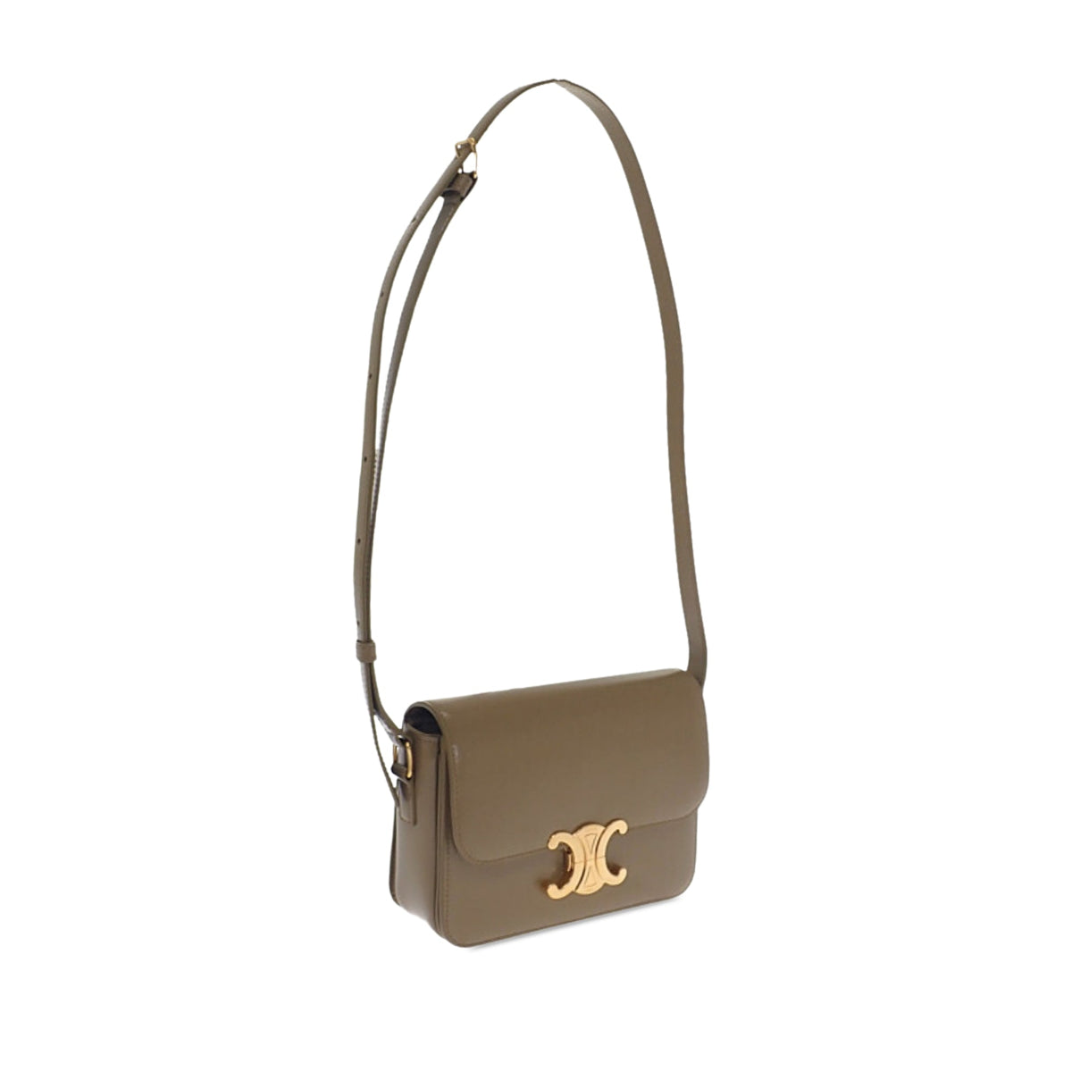 Celine Teen Shiny Calfskin Triomphe Crossbody