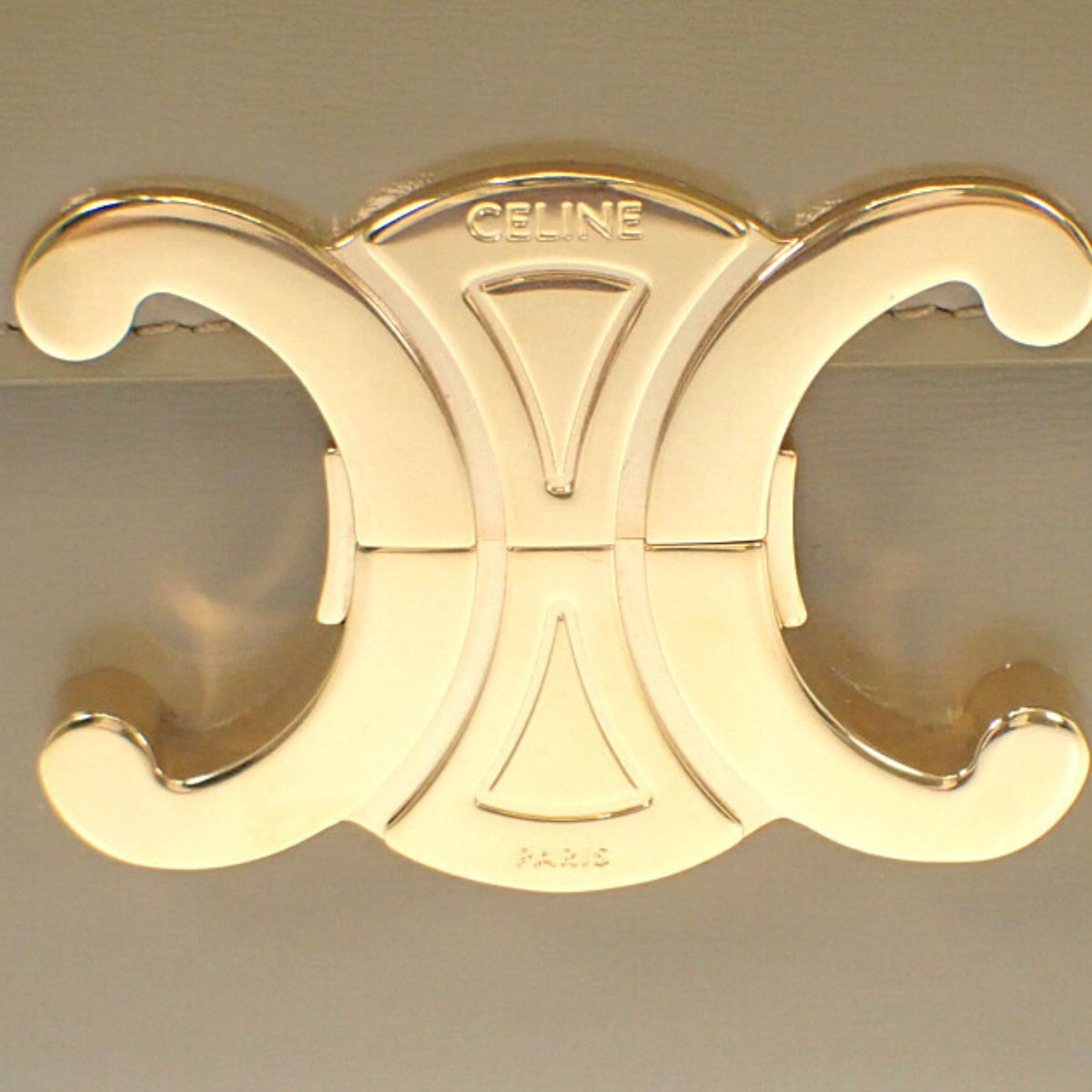 Celine Teen Shiny Calfskin Triomphe Crossbody