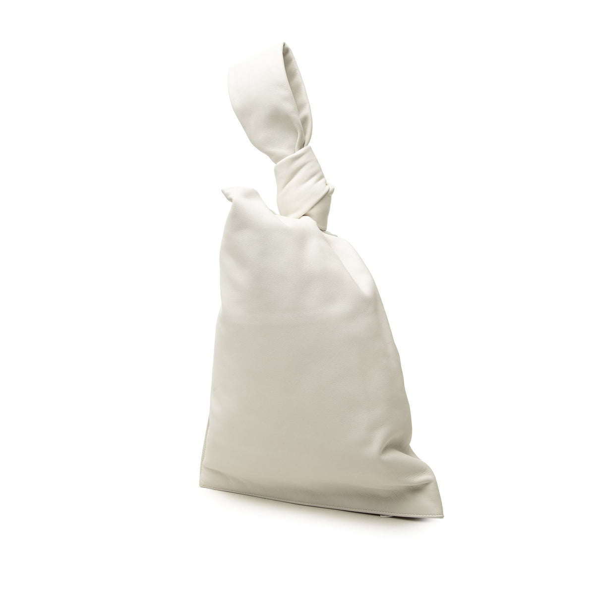 Bottega Veneta Nappa BV Twist Handbag — White