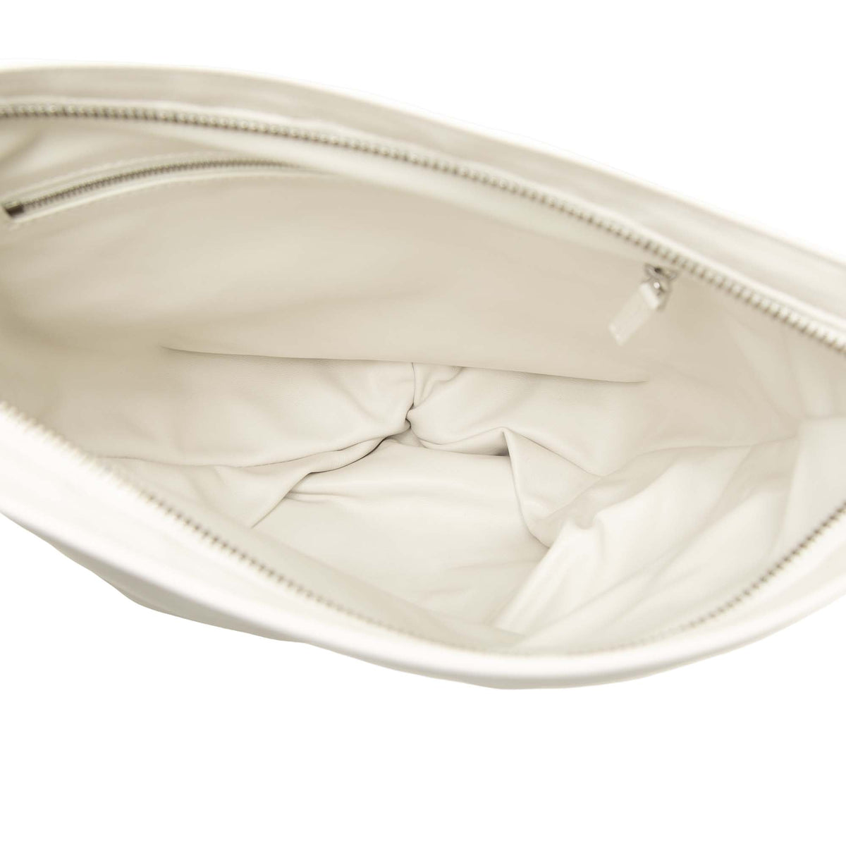 Bottega Veneta Nappa BV Twist Handbag — White