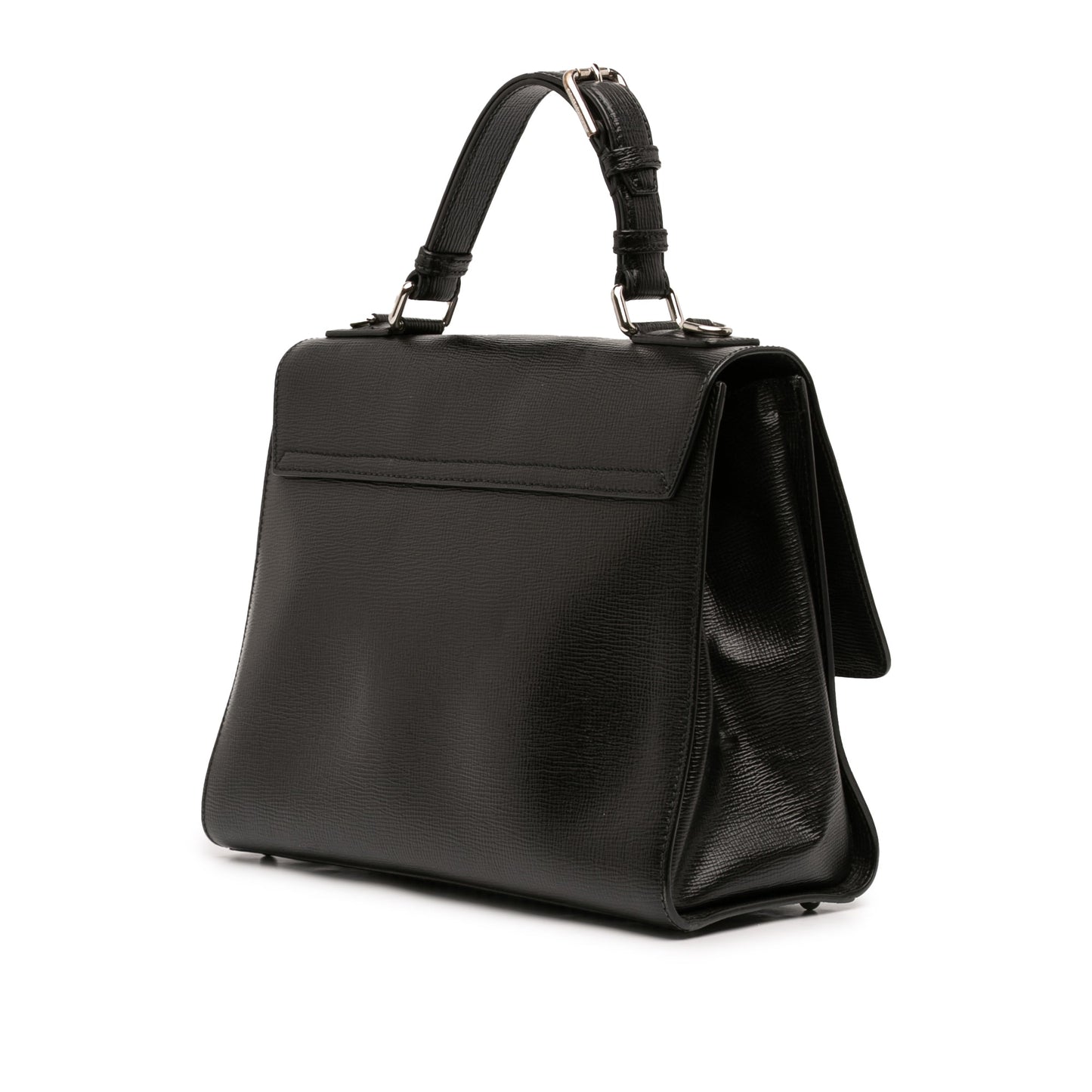 Dolce & Gabbana Large Textured Calfskin Miss Monica Top Handle Bag