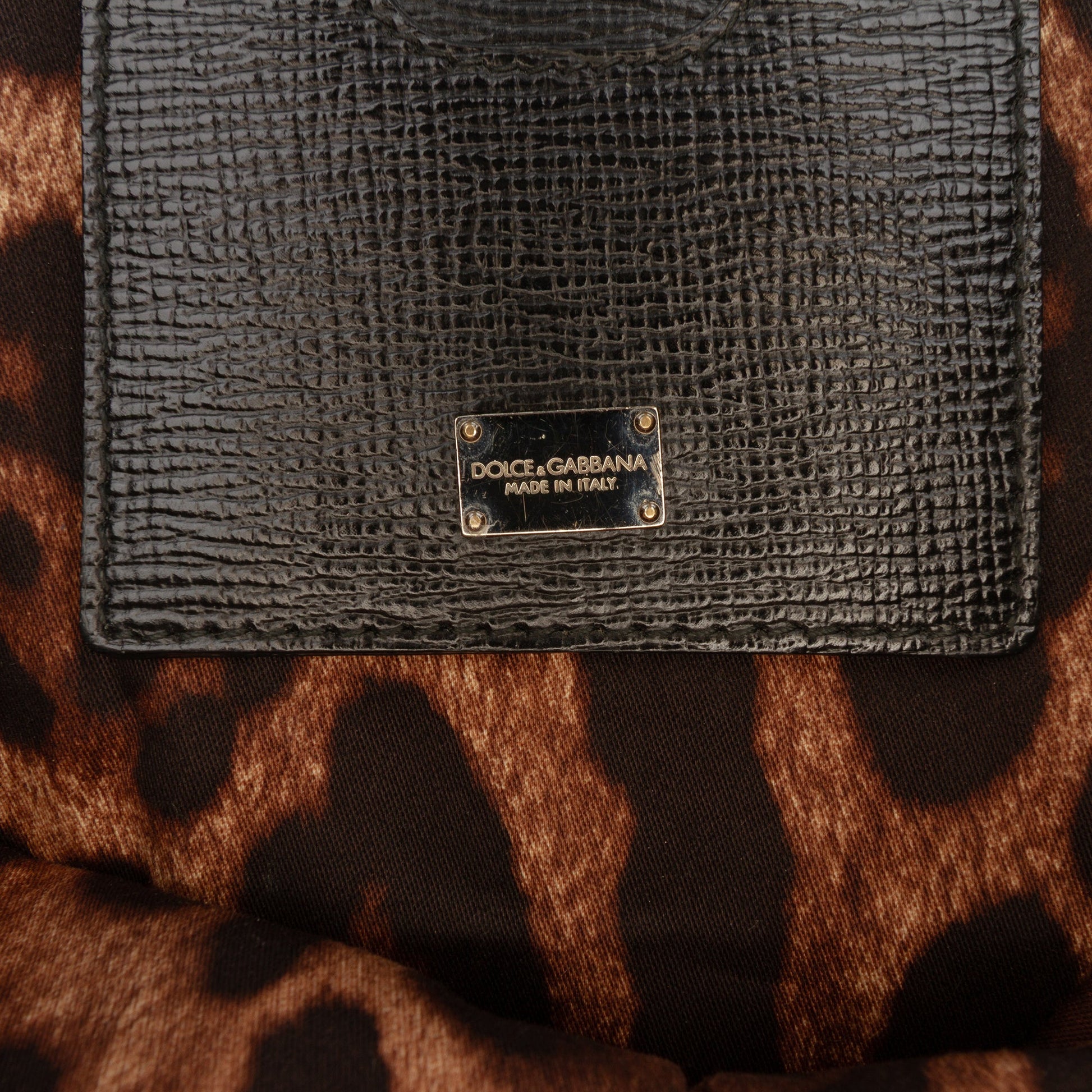Dolce & Gabbana Large Textured Calfskin Miss Monica Top Handle Bag