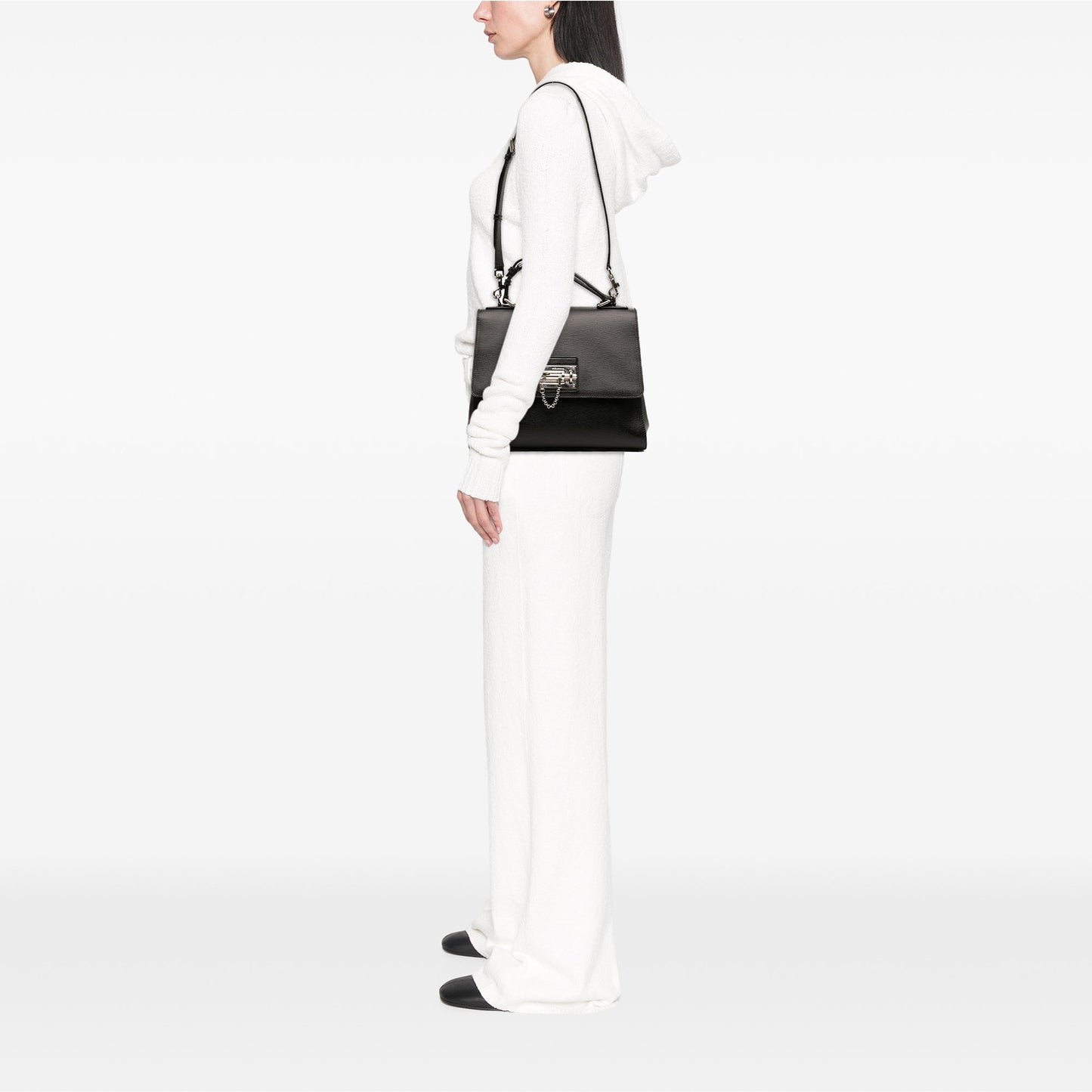 Dolce & Gabbana Large Textured Calfskin Miss Monica Top Handle Bag